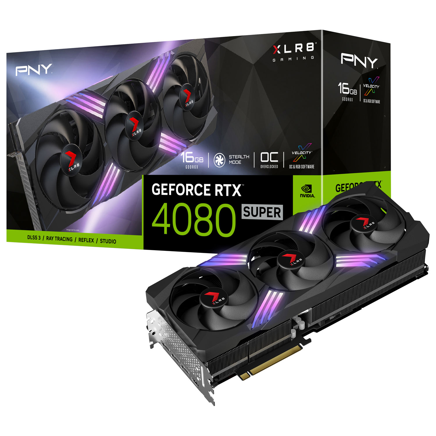 PNY GeForce RTX 4080 Super 16GB OC TF ARGB GDDR6X Video Card