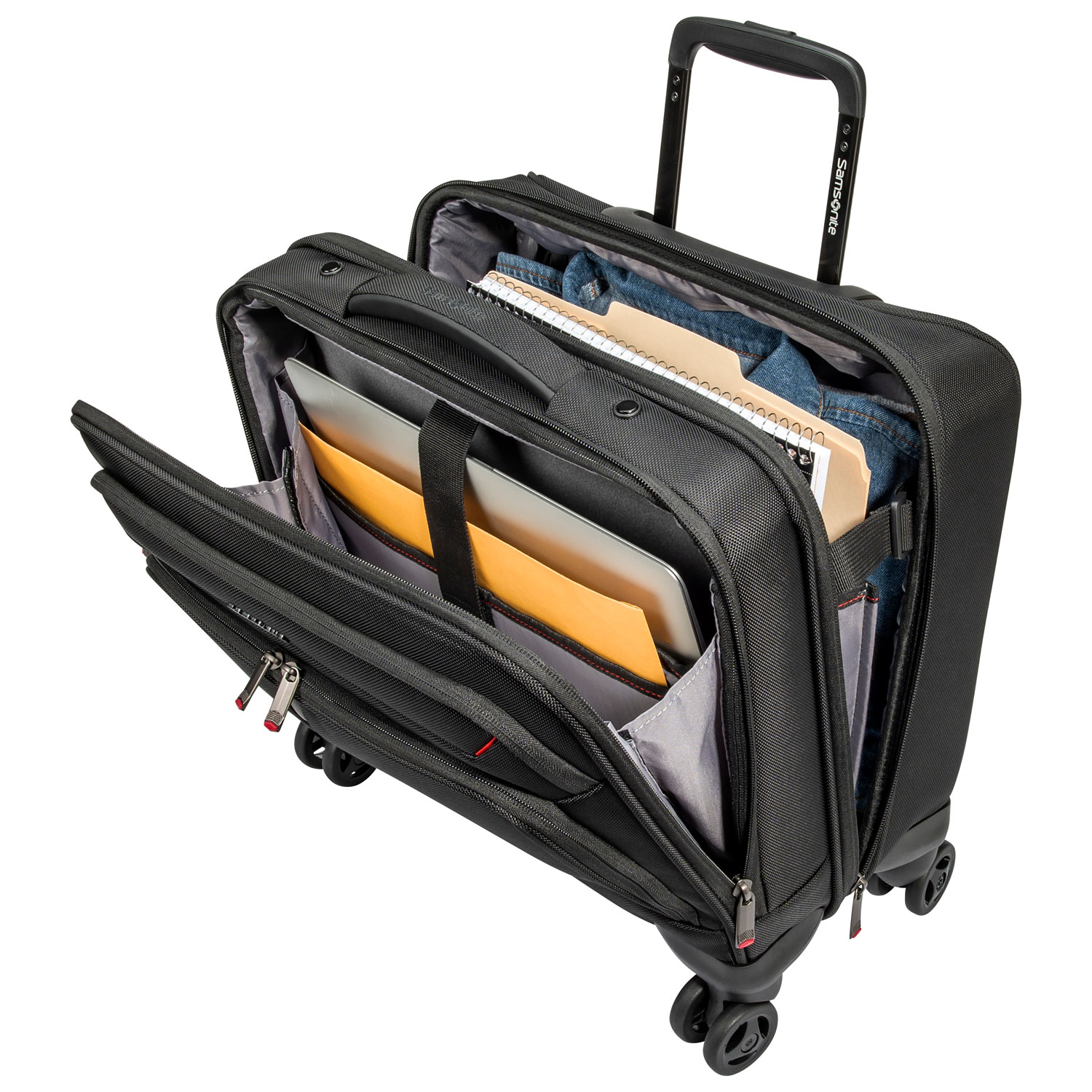 Bureau mobile à roulettes pivotantes Xenon 4.0 pour portable de 15,6 po de Samsonite - Noir