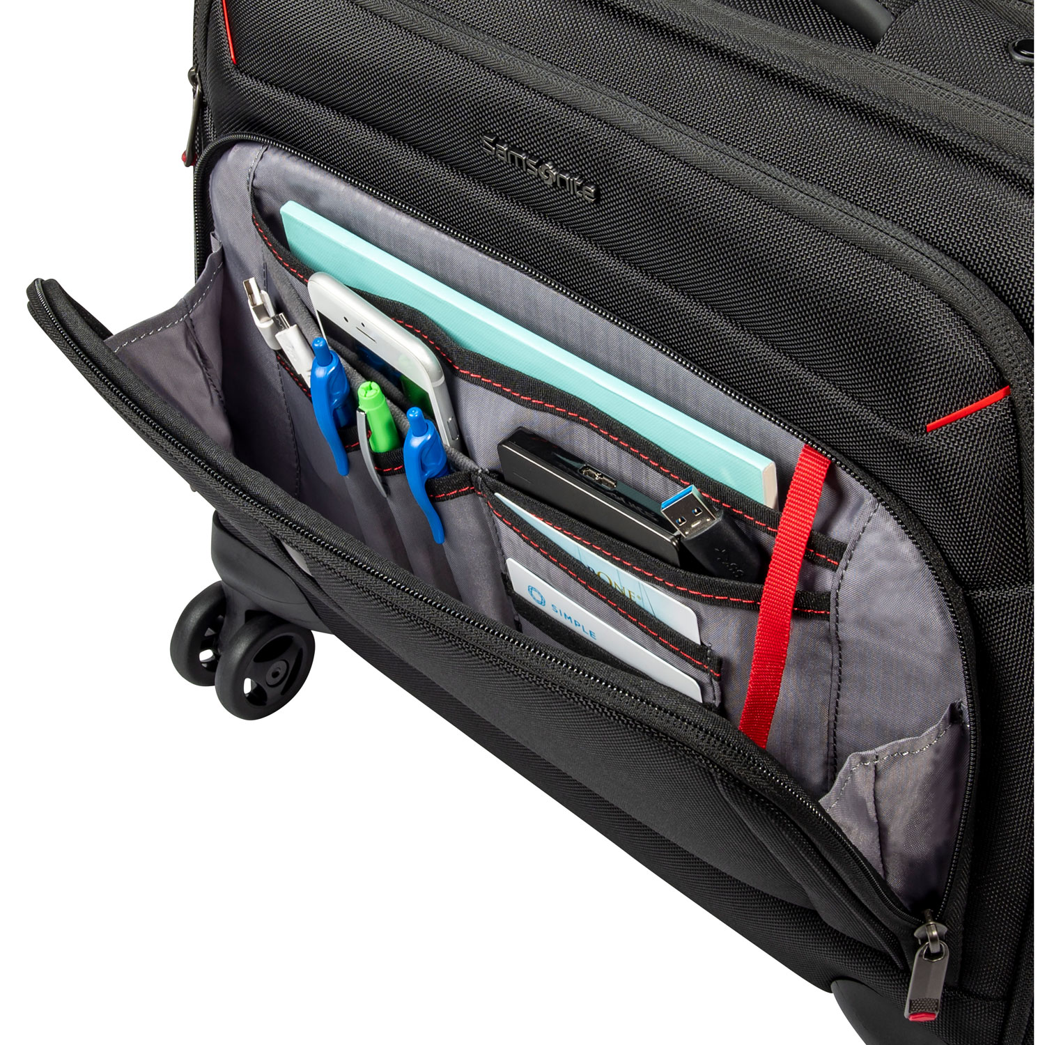 Bureau mobile à roulettes pivotantes Xenon 4.0 pour portable de 15,6 po de Samsonite - Noir
