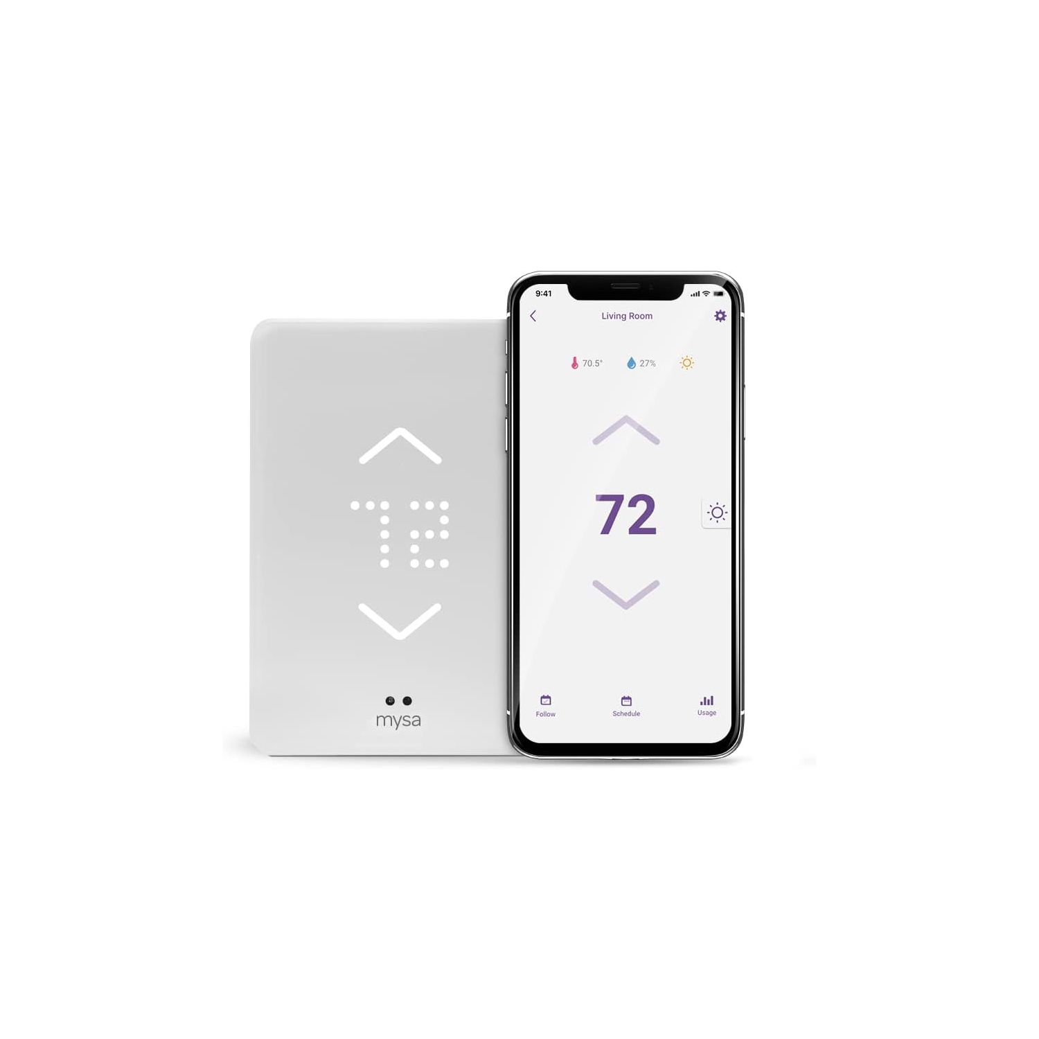 Thermostat intelligent Mysa pour plinthes électriques et appareils de chauffage muraux V2, se connecte aux appareils intelligents, contrôle à