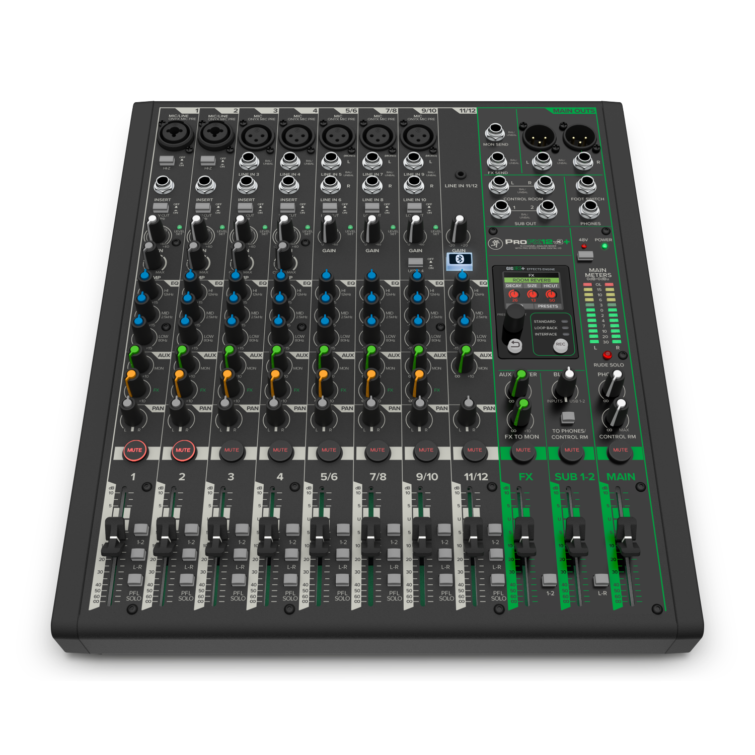 Mackie ProFX12v3+ 12-Channel Professional Effects Mixer with Bluetooth