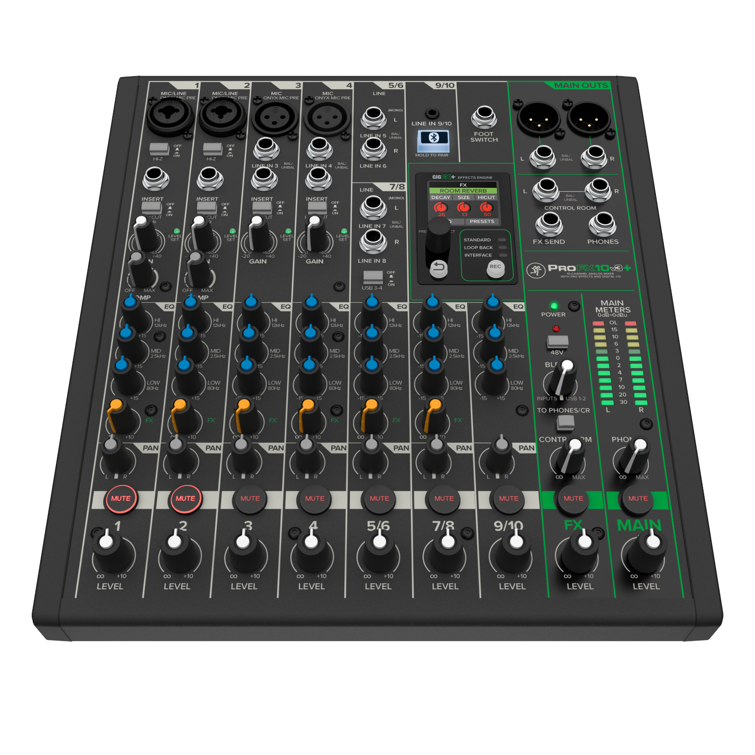 Mackie ProFX10v3+ 10-Channel Professional Effects Mixer with Bluetooth