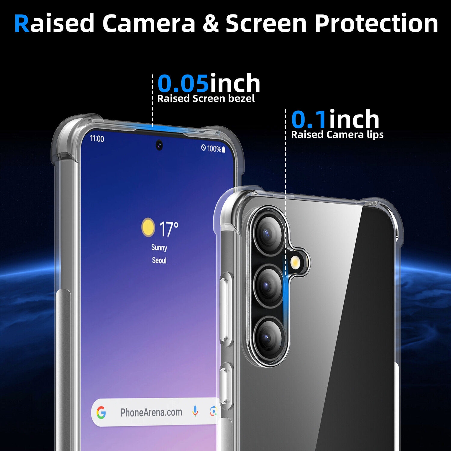 [CS] Ultra Thin Soft TPU Bumper Case Back Cover for Samsung Galaxy S25 Plus / S24 Plus, Black