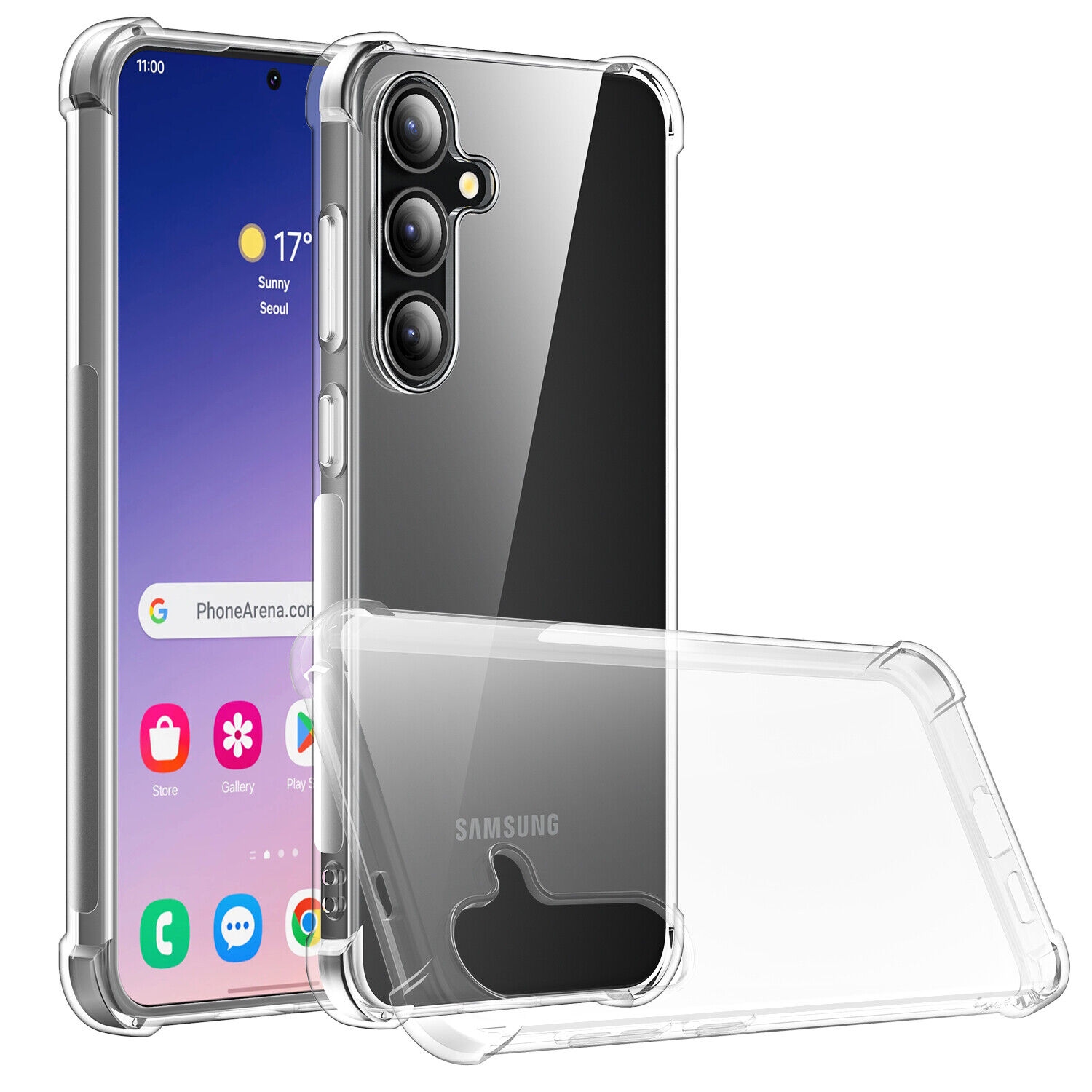 [CS] Ultra Thin Soft TPU Bumper Case Back Cover for Samsung Galaxy S25 Plus / S24 Plus, Clear