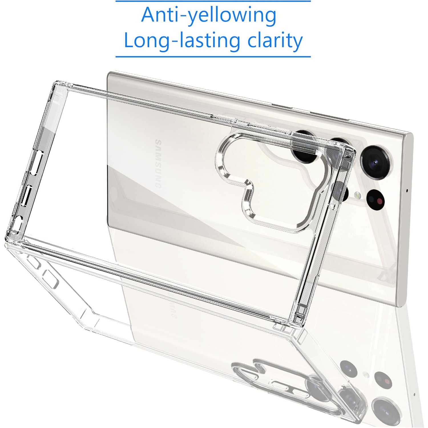 [CSmart] Étui ultramince en TPUR souple à l’arrière pour Samsung Galaxy S24 Ultra, transparent