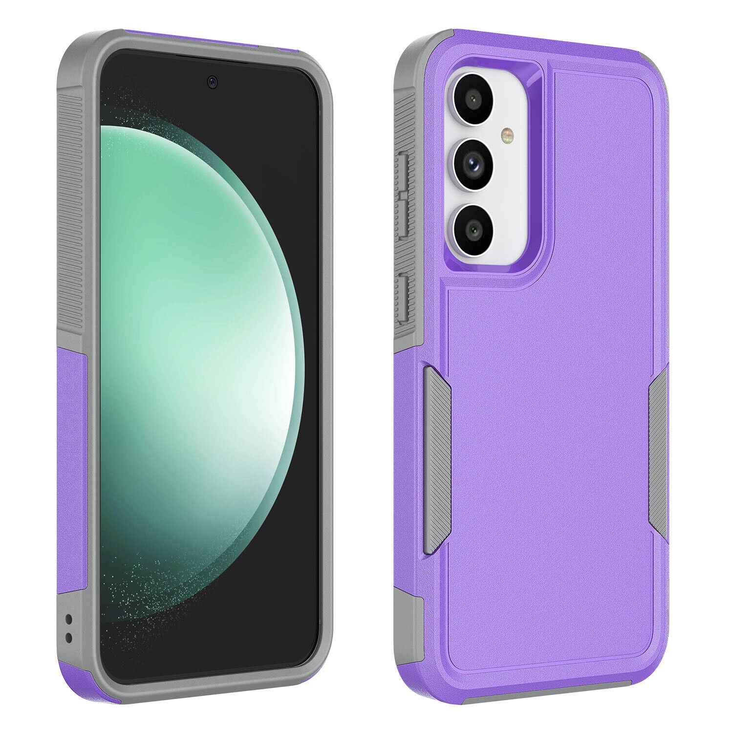 [CS] Étui rigide robuste en caoutchouc à double couche pour Samsung Galaxy S25 Plus/S24 Plus, violet