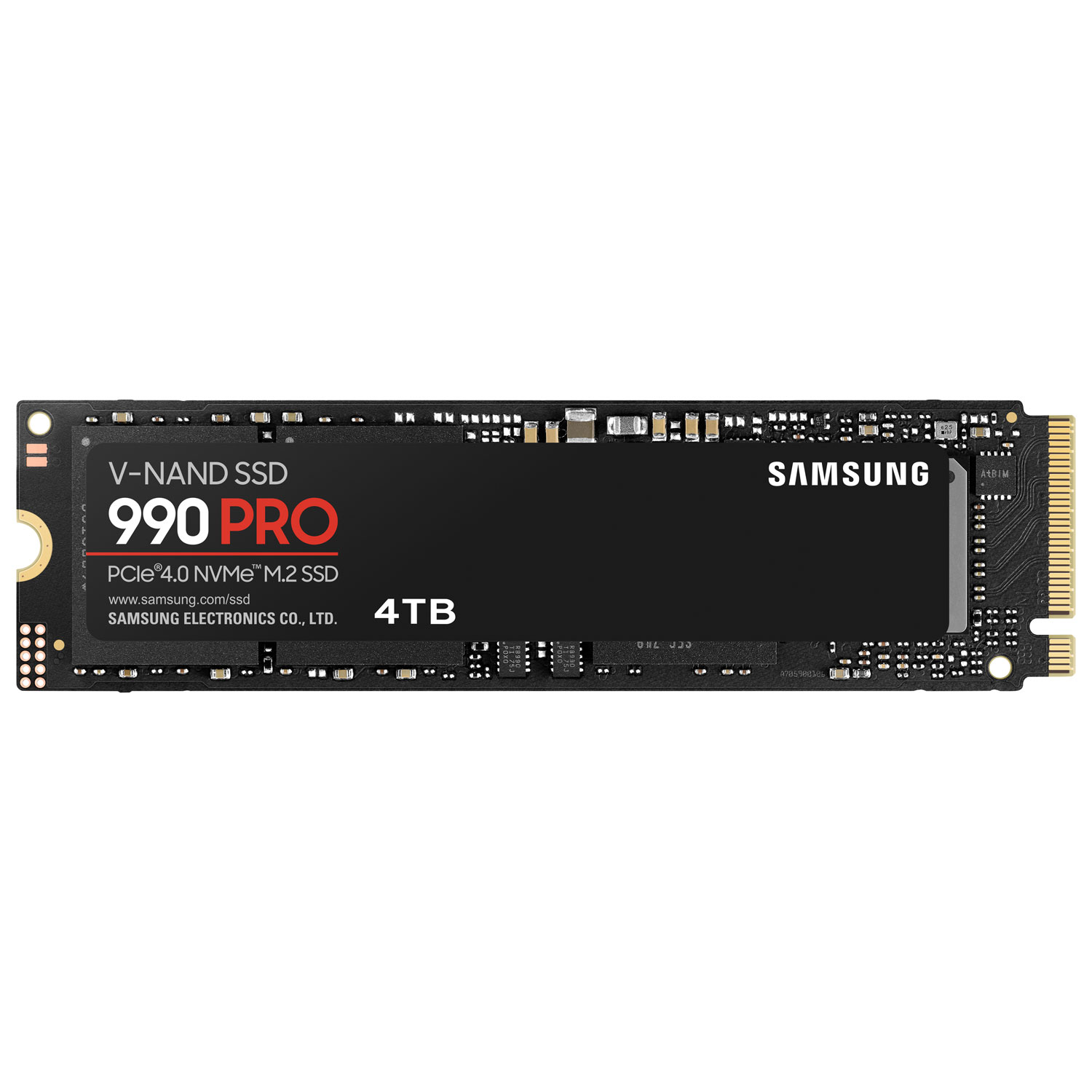 Samsung 990 PRO 4TB NVMe PCI-e Internal Solid State Drive (MZ-V9P4T0B/AMF) - Black/Red