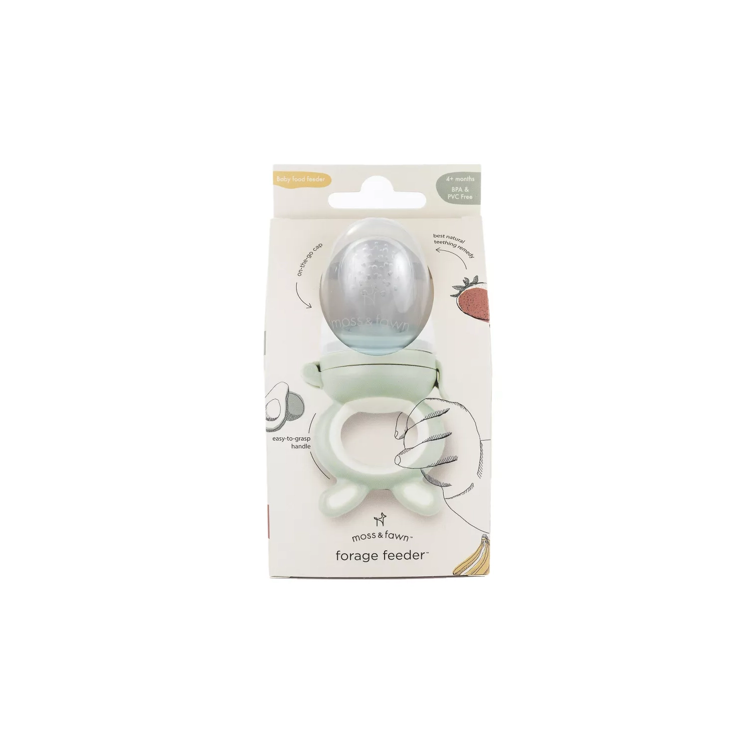 Moss and Fawn Silicone Forage Feeder - fern