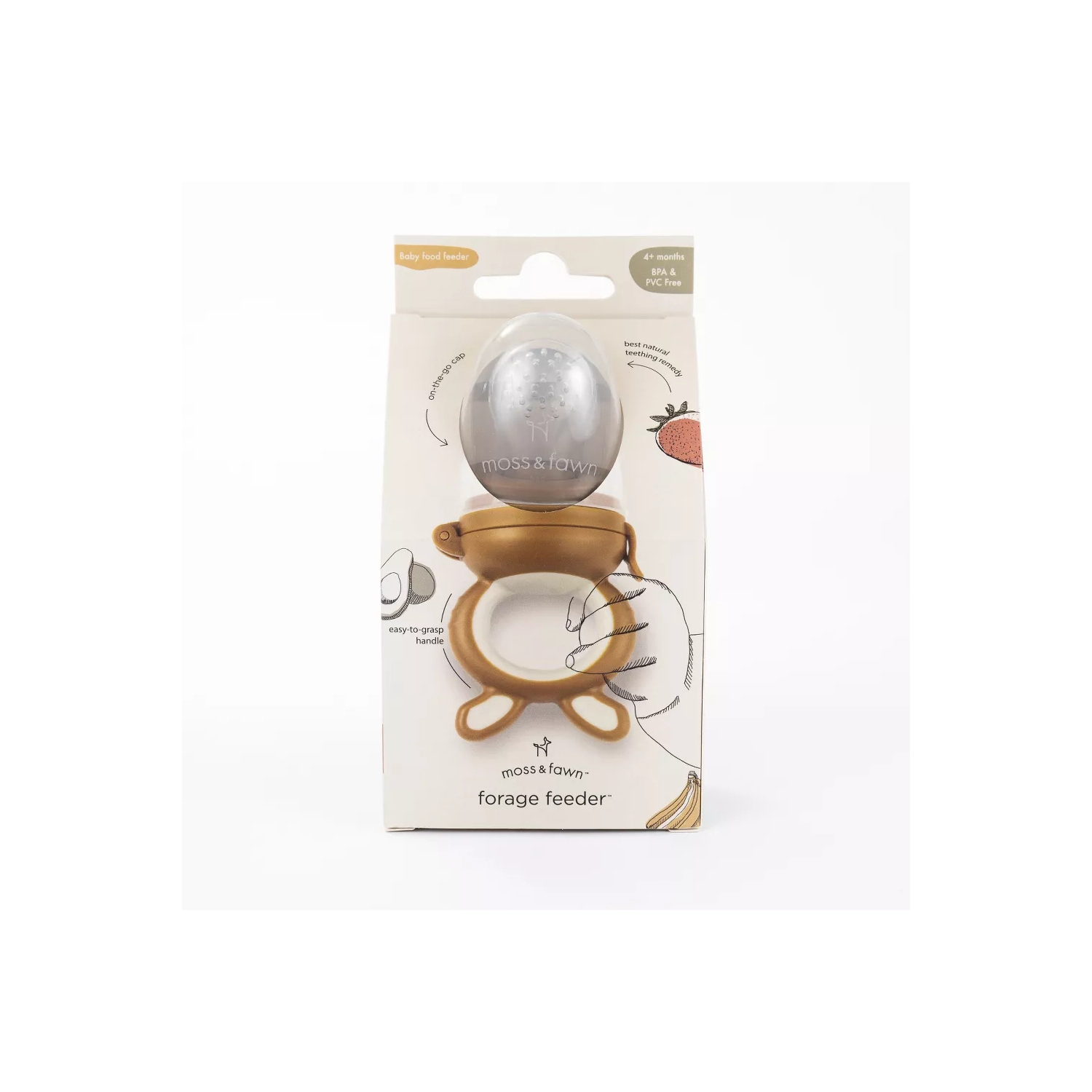 Moss and Fawn Silicone Forage Feeder - foliage