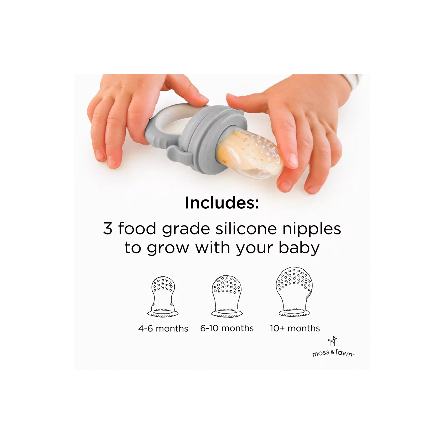 Moss and Fawn Silicone Forage Feeder - dew