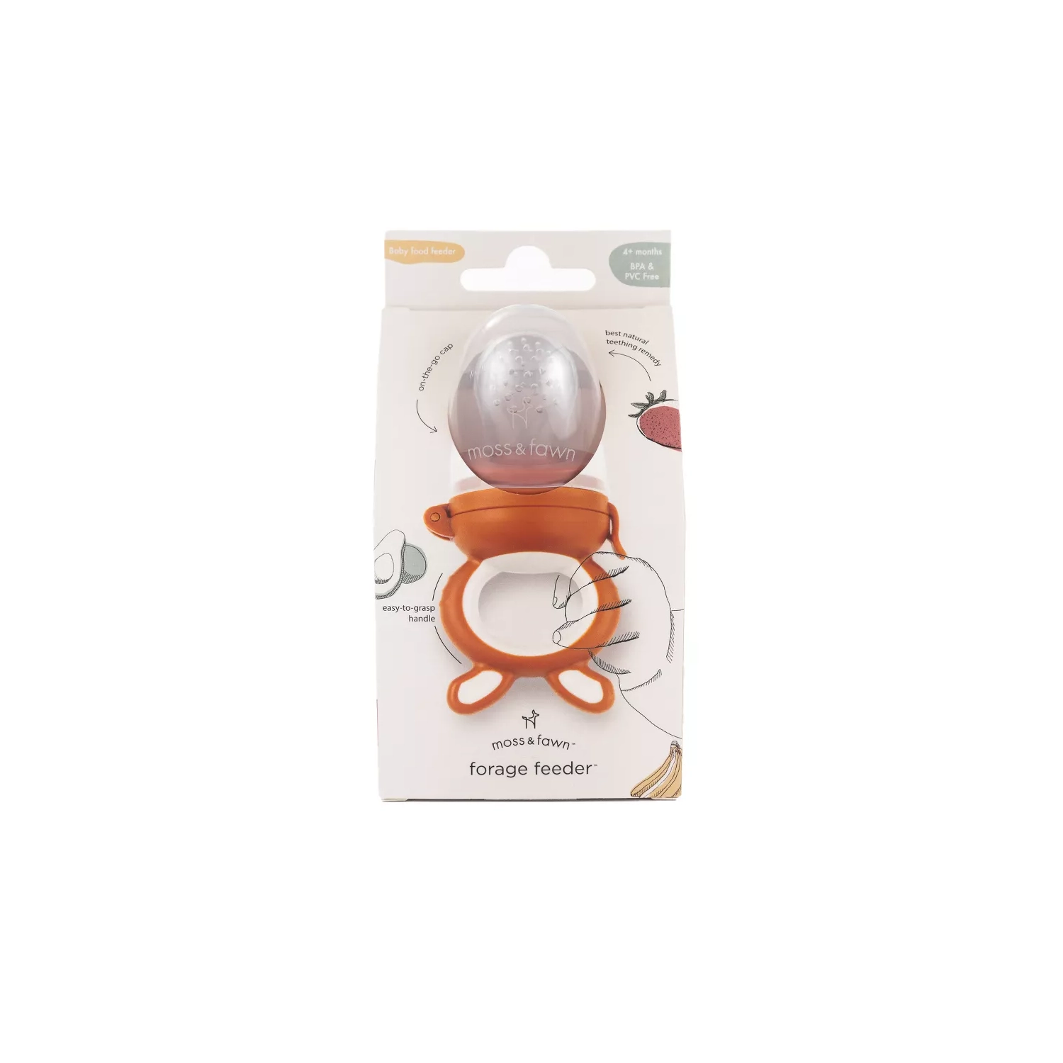 Moss and Fawn Silicone Forage Feeder - Terracota