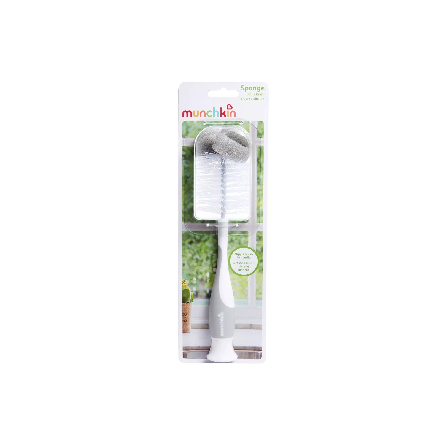 Brosse à biberon spongieuse de Munchkin - Gris