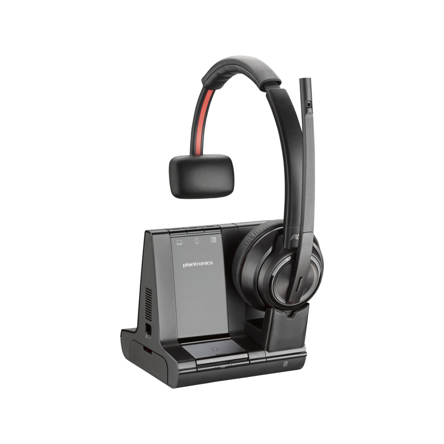 HP Poly Savi 8210 On-Ear Noise Cancelling Truly Wireless Bluetooth Headset - Black