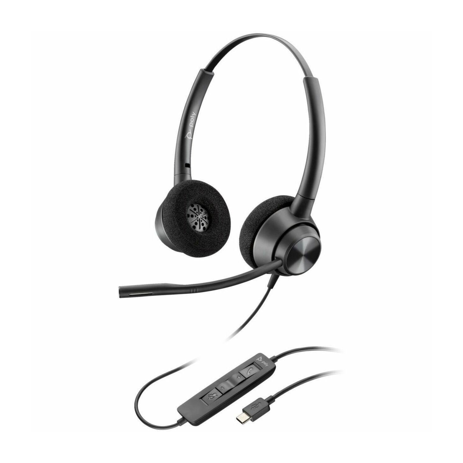 Casque d'écoute à suppression du bruit poly EncorePro 320 de HP - Noir
