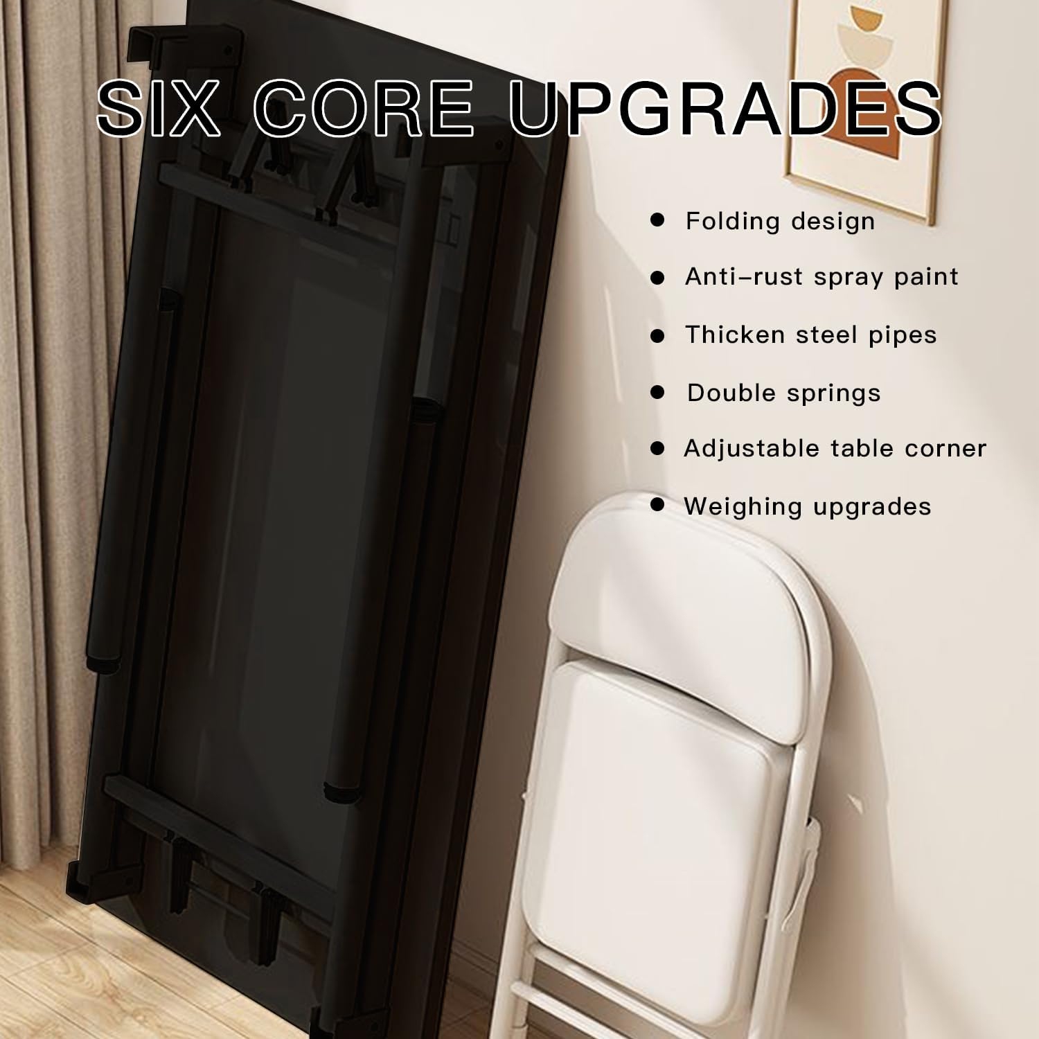 Bureau d'ordinateur pliant de style moderne, bureau de bureau, style simple, table d'ordinateur, bureau d'ordinateur, table pliable, noir, petit