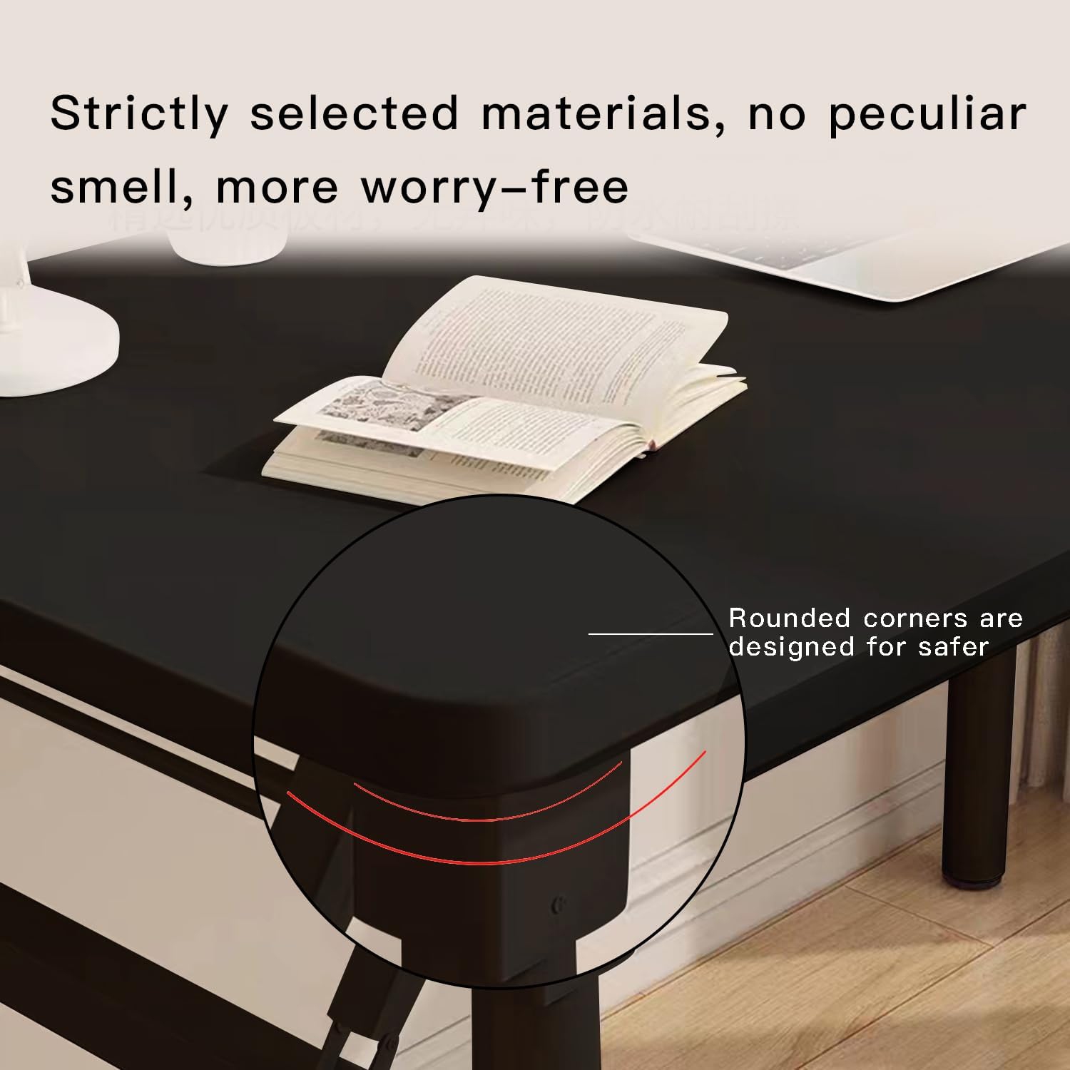 Bureau d'ordinateur pliant de style moderne, bureau de bureau, style simple, table d'ordinateur, bureau d'ordinateur, table pliable, noir, petit