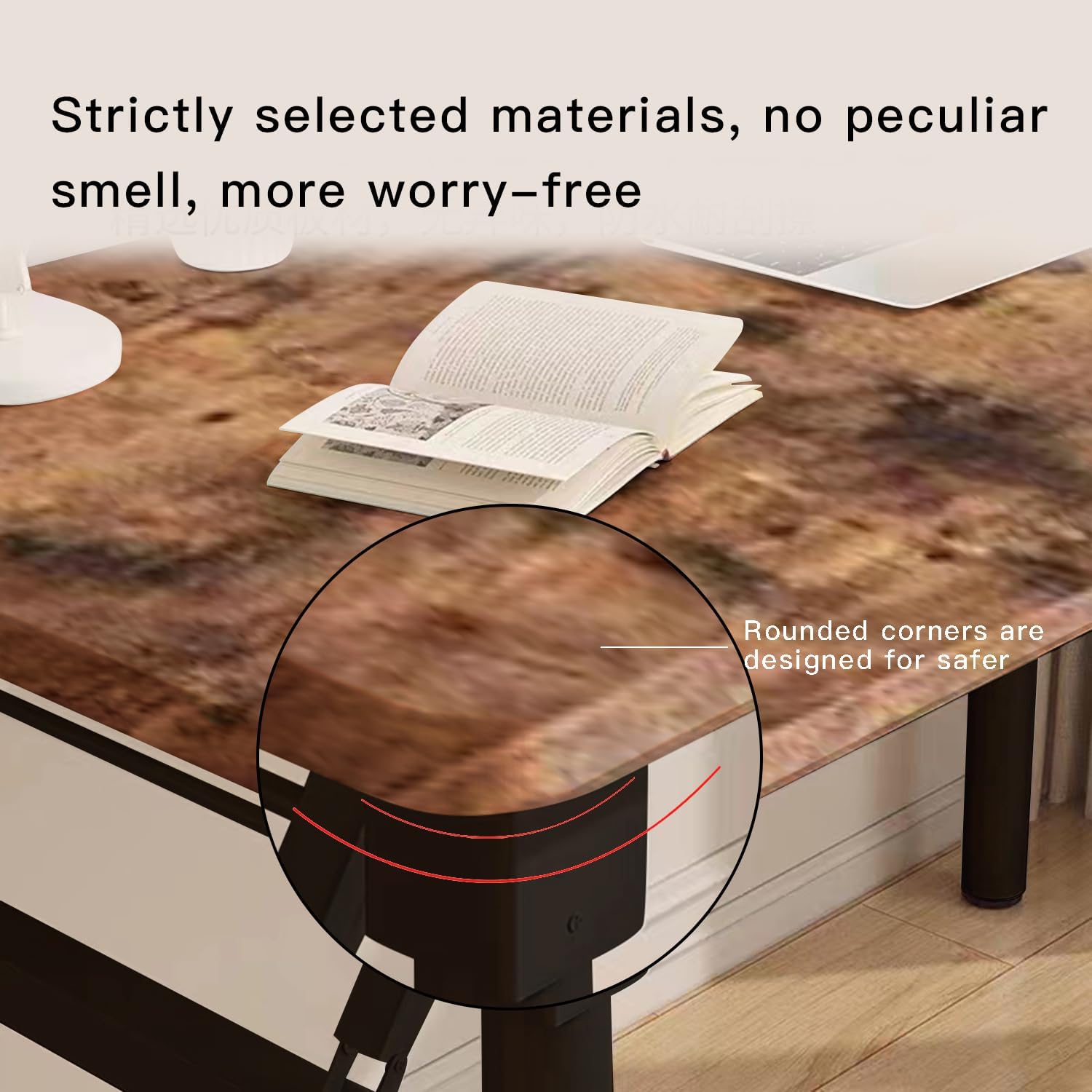 Bureau d'ordinateur pliant de style moderne, bureau d'ordinateur, table d'ordinateur simple, bureau d'ordinateur, table pliable, brun rustique, M