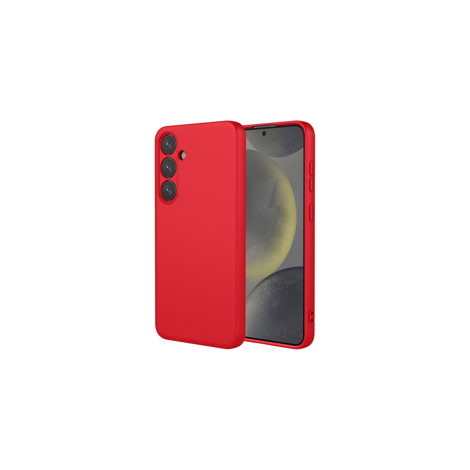 Étui souple rouge mat de PANDACO pour Galaxy S24 de Samsung