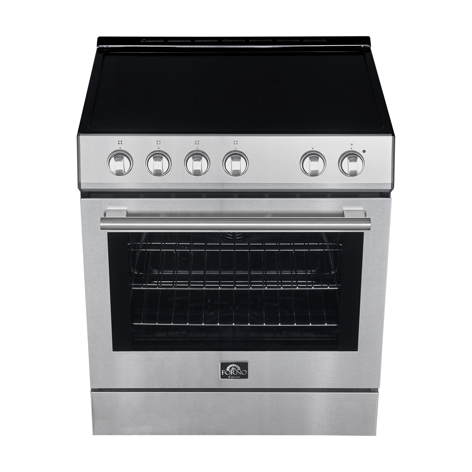 FORNO Leonardo Espresso 30-inch Electric Range with Convection Oven and Smooth Top Surface in Stainless Steel