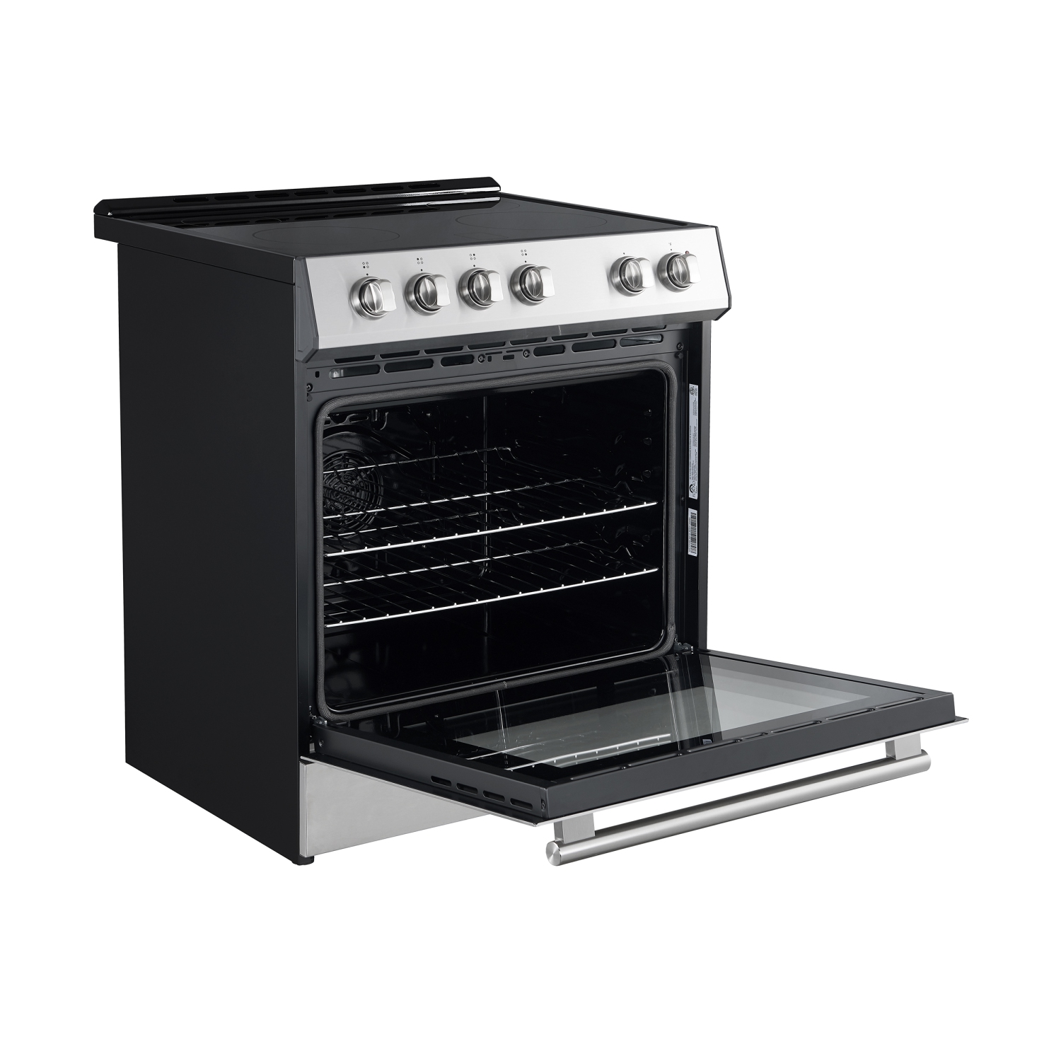 FORNO Leonardo Espresso 30-inch Electric Range with Convection Oven and Smooth Top Surface in Stainless Steel