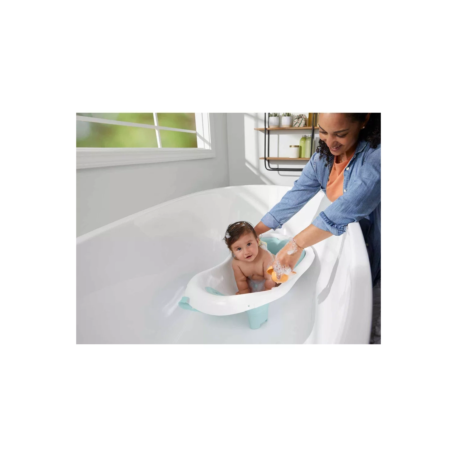 Fisher-Price 4-in-1 Sling 'n Seat Tub - White/Blue