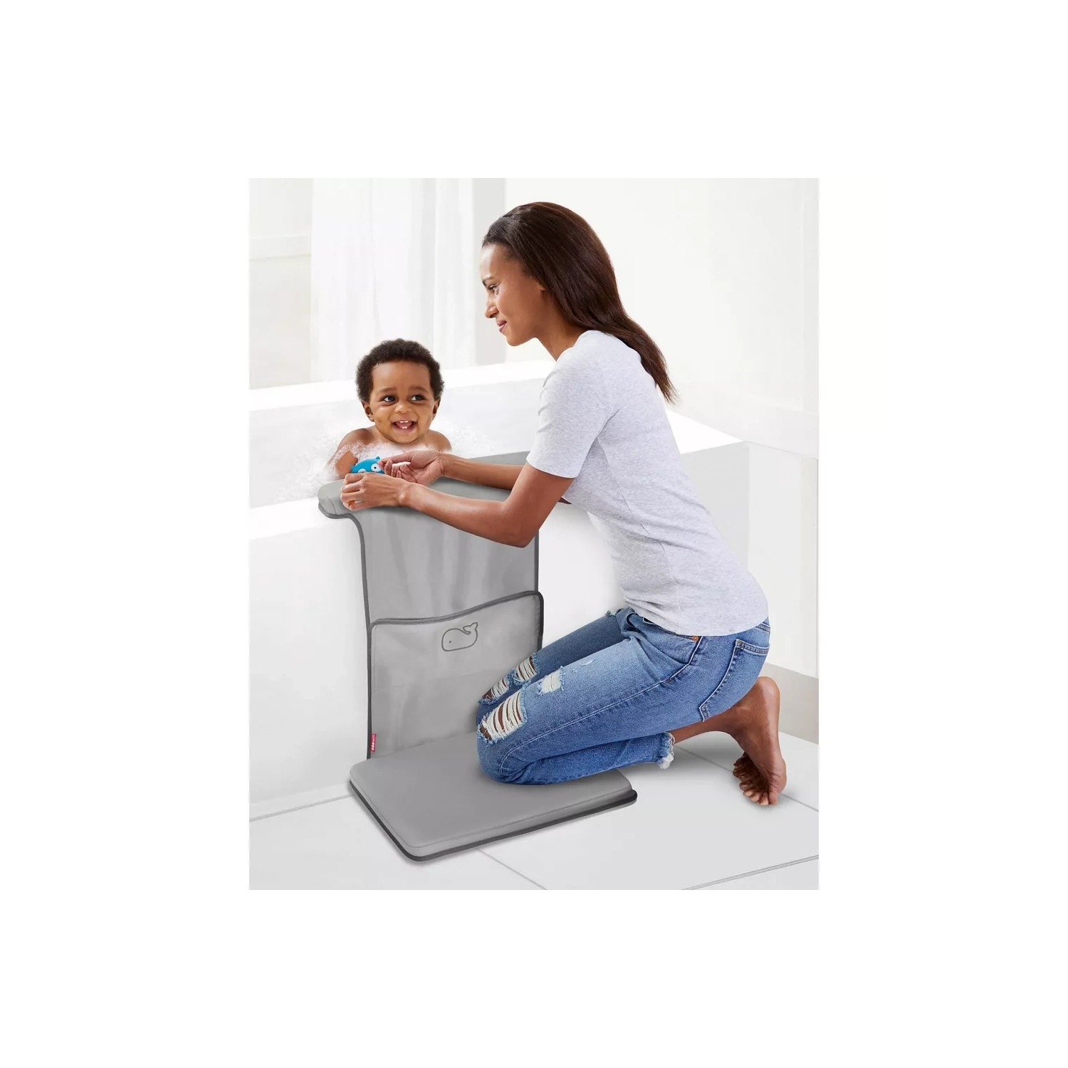 Support à genoux et protège-coudes Skip Hop All In One - Gris