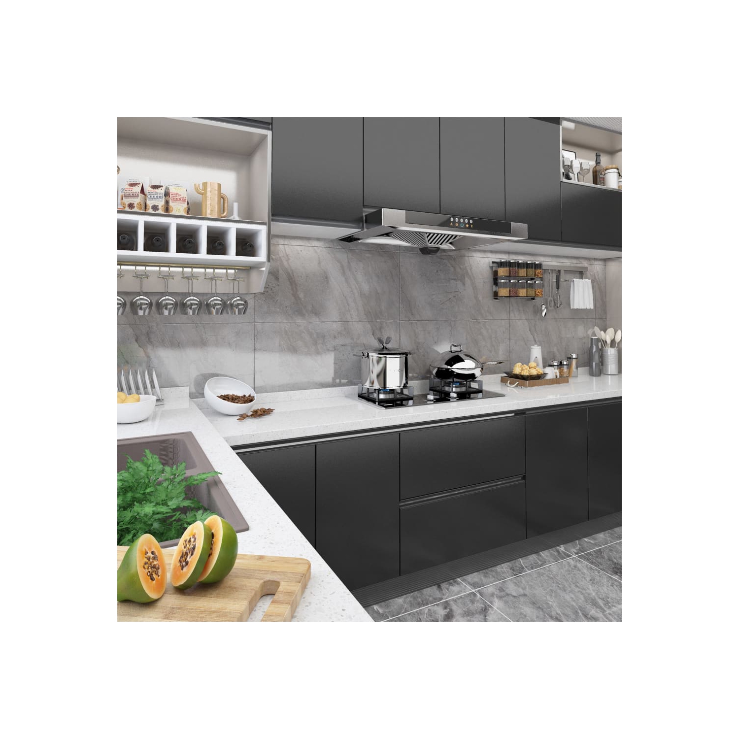 vidaXL Self-adhesive Furniture Films 2 pcs Black 500x90 cm PVC