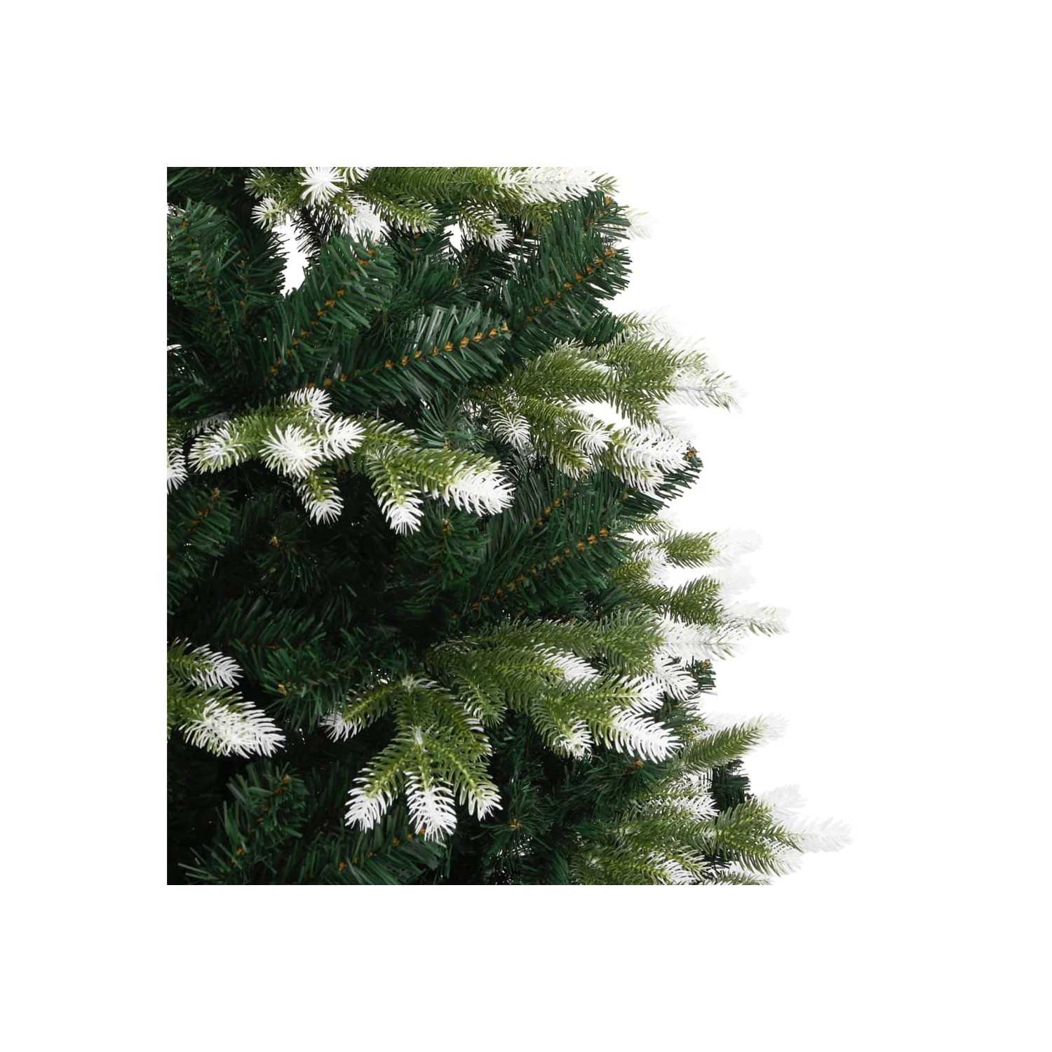 vidaXL Artificial Hinged Christmas Tree with Flocked Snow 210 cm
