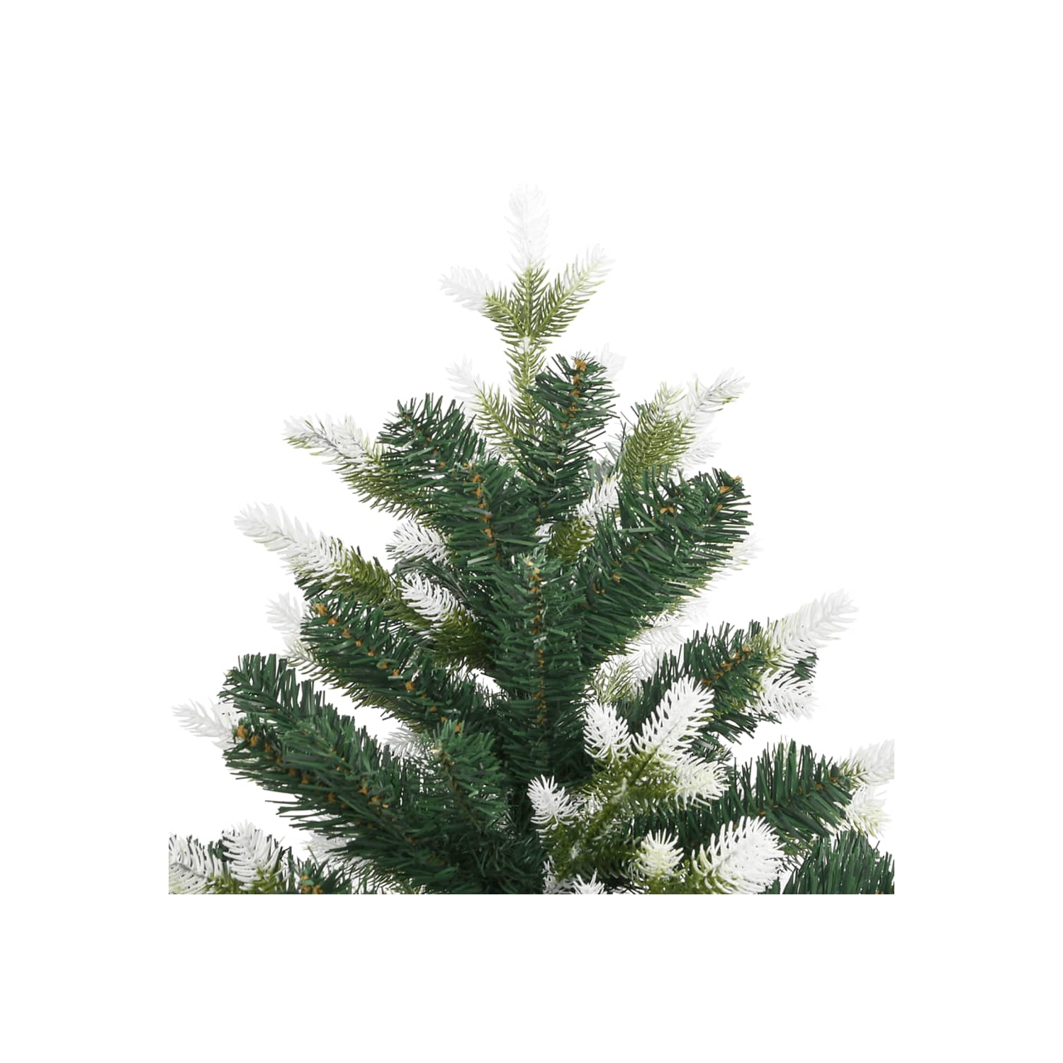 vidaXL Artificial Hinged Christmas Tree with Flocked Snow 210 cm
