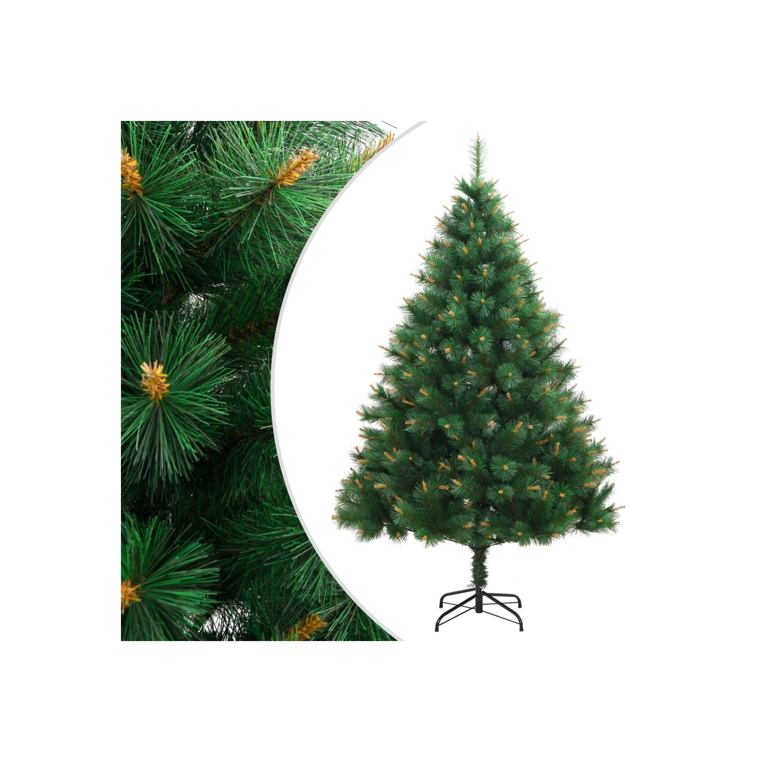 vidaXL Artificial Hinged Christmas Tree with Stand 150 cm