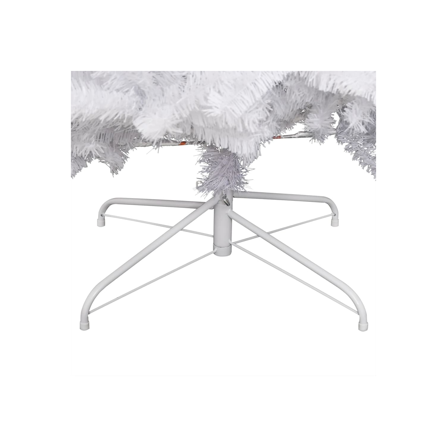 vidaXL Artificial Hinged Christmas Tree with Flocked Snow 210 cm