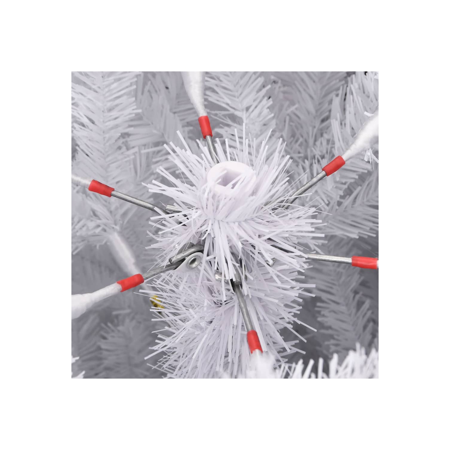 vidaXL Artificial Hinged Christmas Tree with Flocked Snow 210 cm