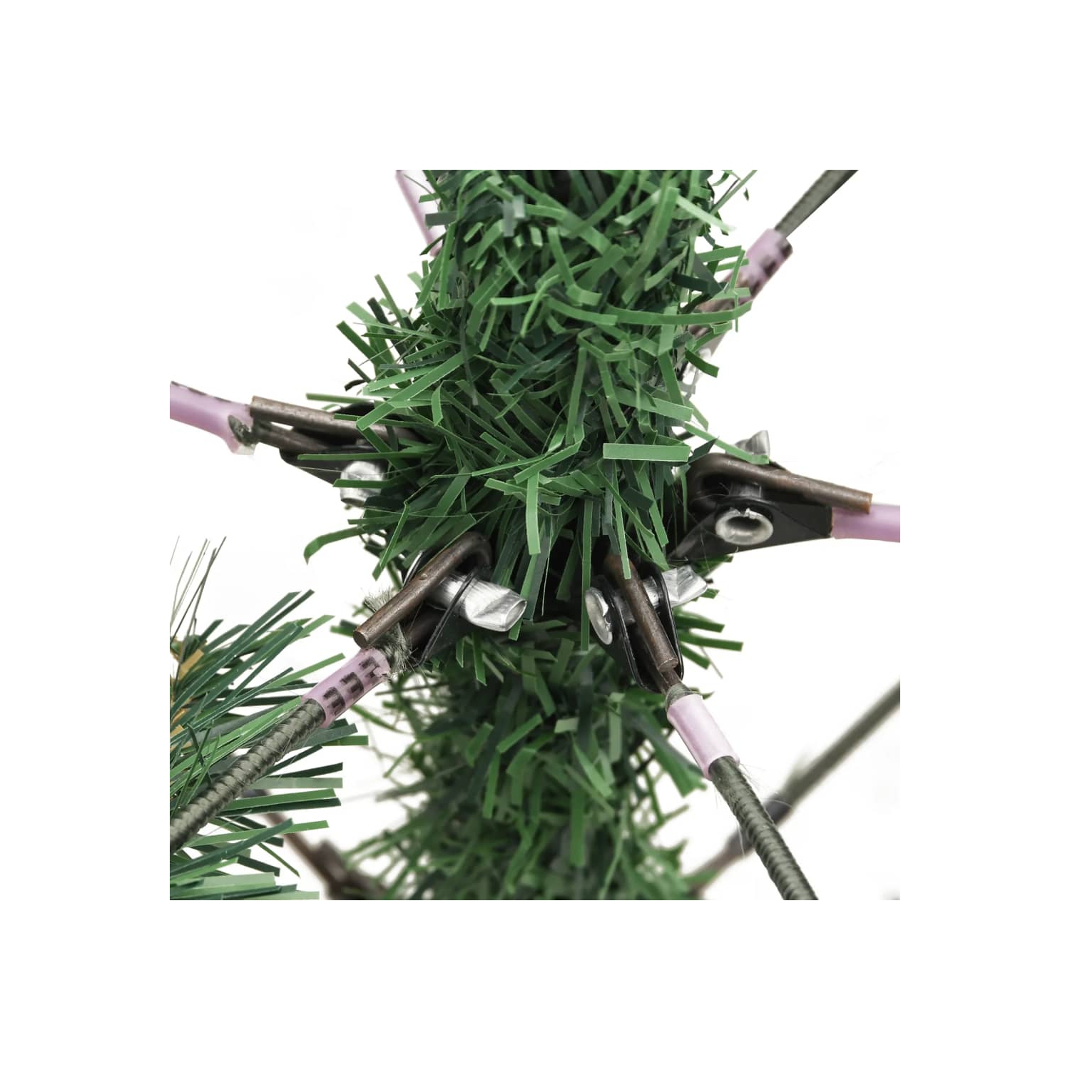 vidaXL Artificial Hinged Christmas Tree with Cones and Berries 210 cm