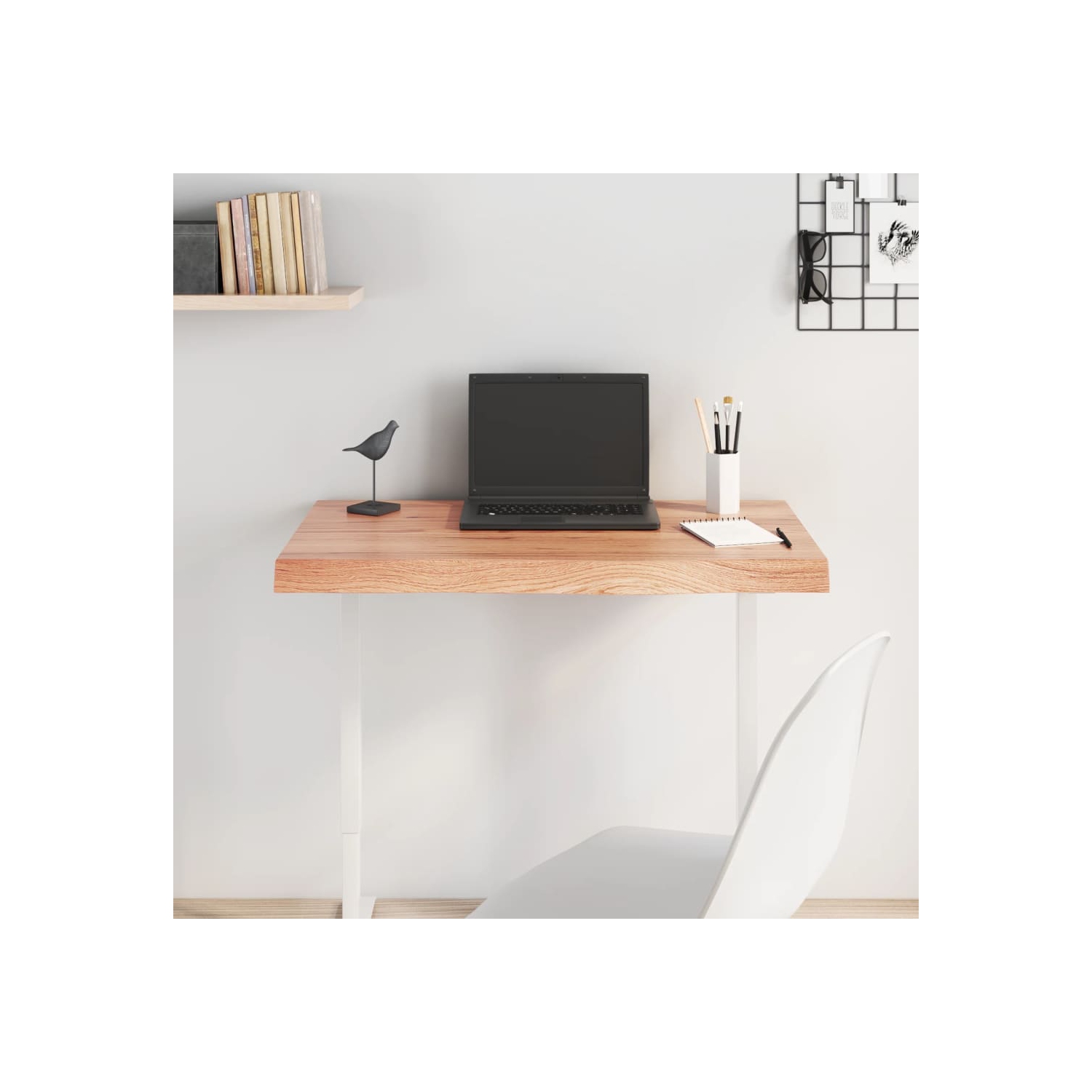 vidaXL Table Top Light Brown 80x60x(2-6) cm Treated Solid Wood Oak