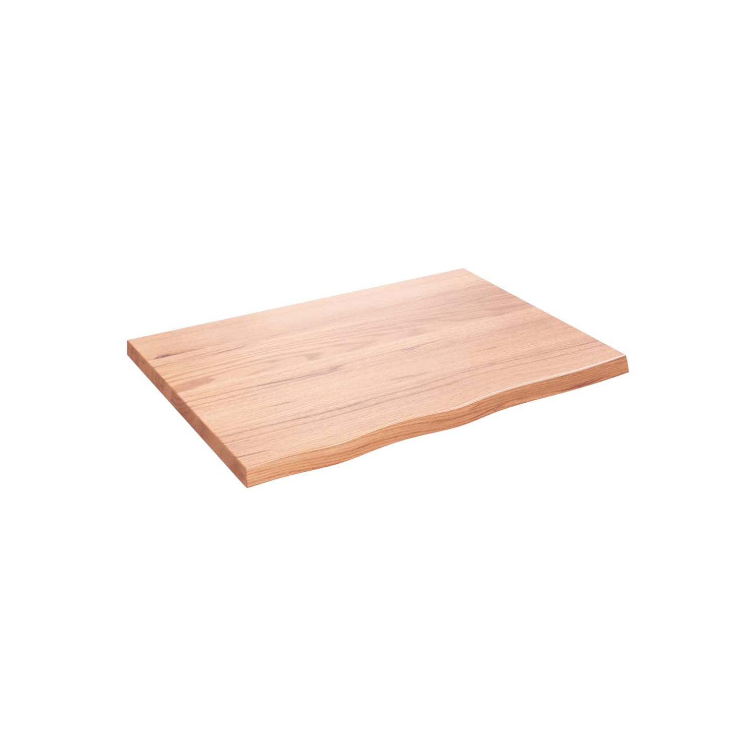 vidaXL Table Top Light Brown 80x60x(2-4) cm Treated Solid Wood Oak
