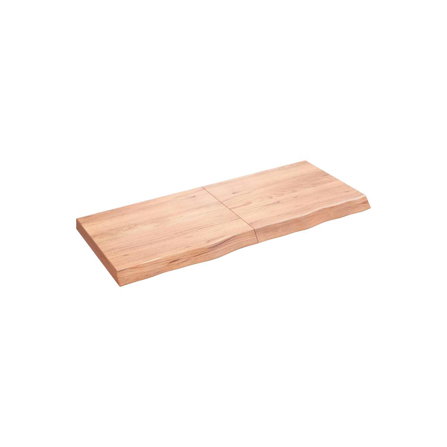 Surface de table vidaXL brun clair 120x50x(2-6) cm chêne massif traité