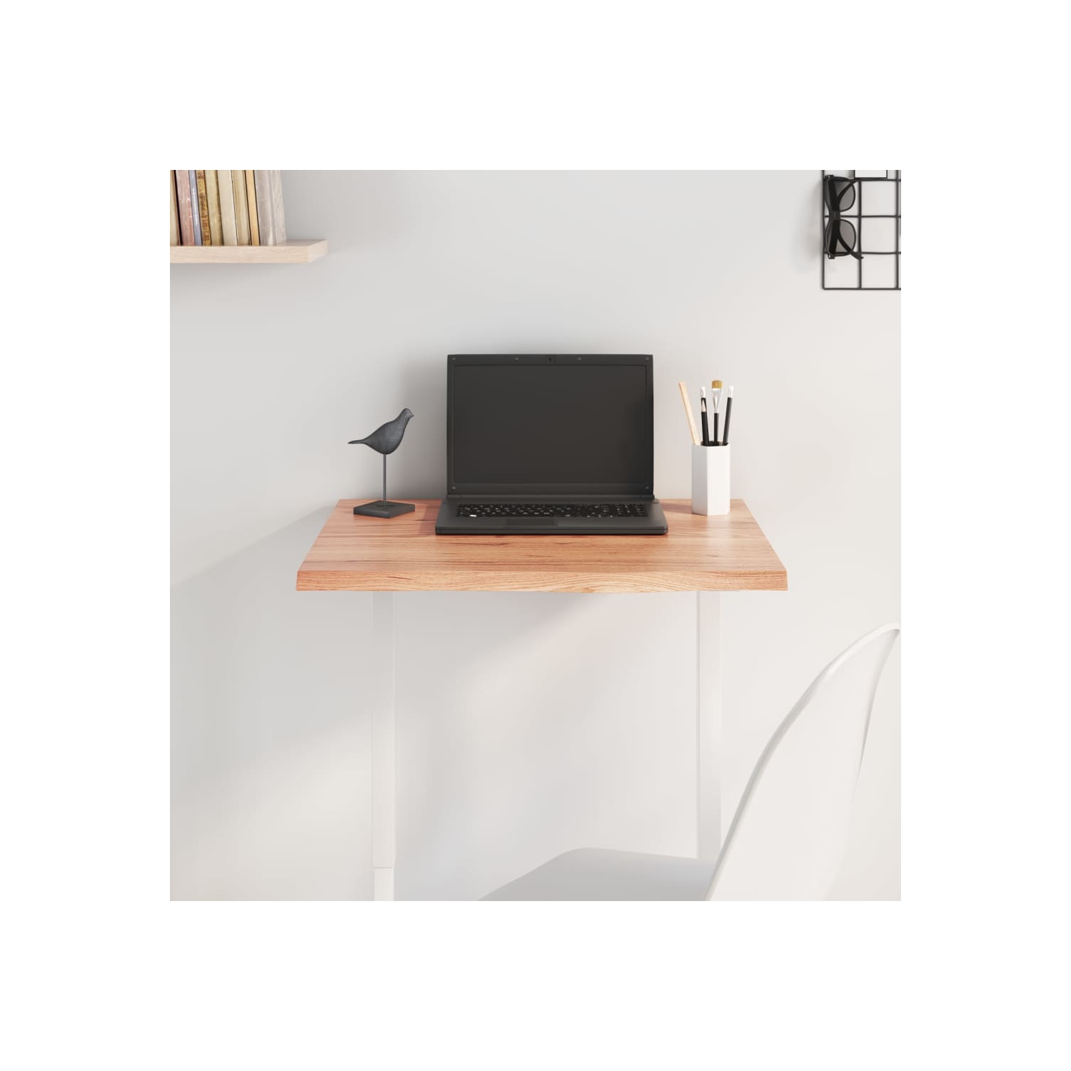 vidaXL Table Top Light Brown 60x60x2 cm Treated Solid Wood Oak