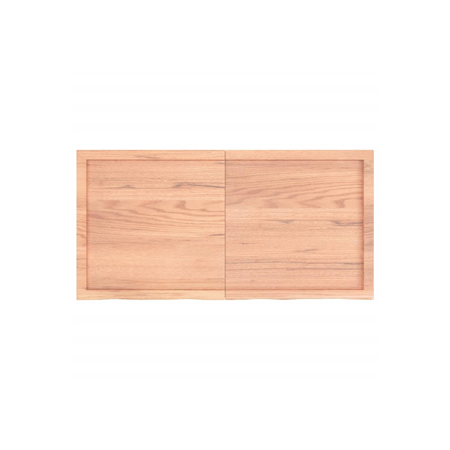 Surface de table vidaXL brun clair 120x60x(2-6) cm chêne massif traité