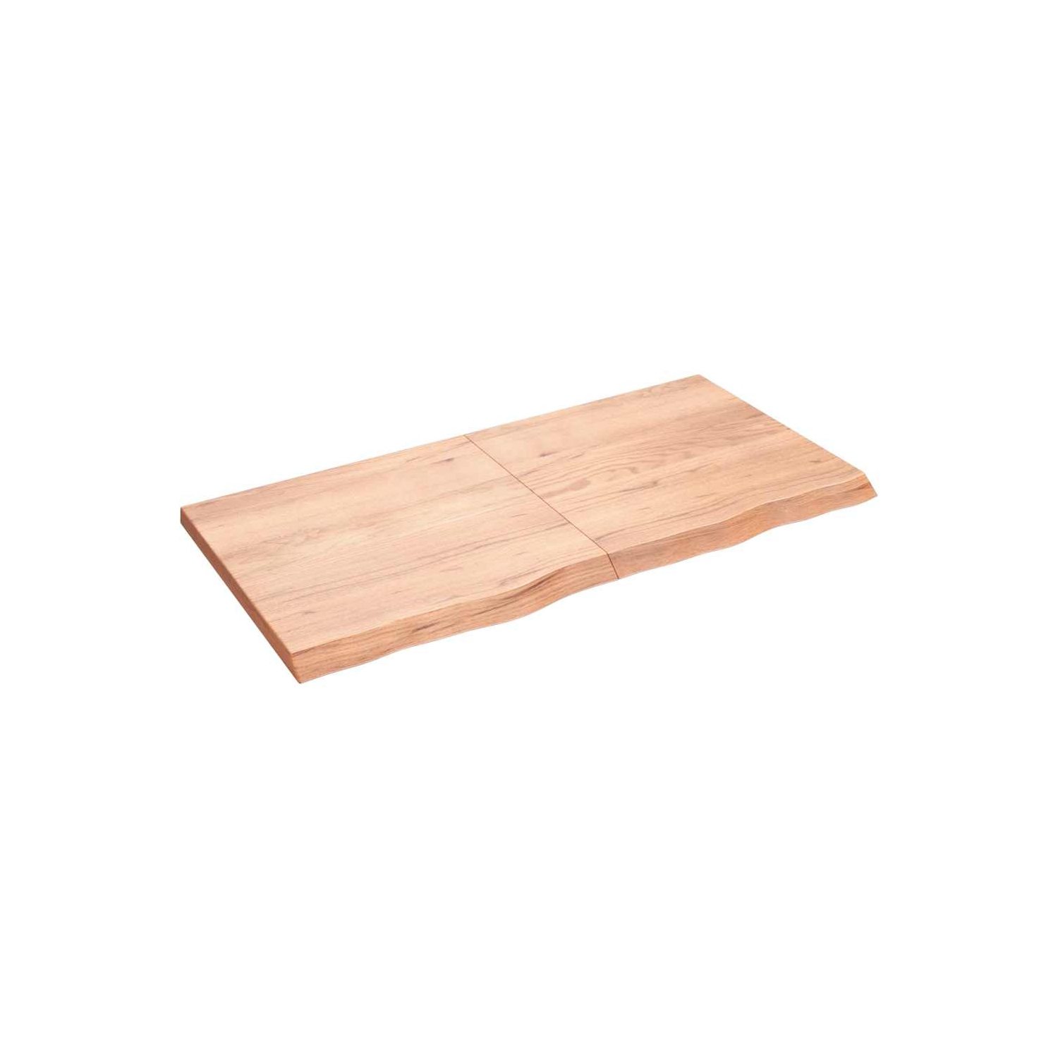 Surface de table vidaXL brun clair 120x60x(2-4) cm chêne massif traité
