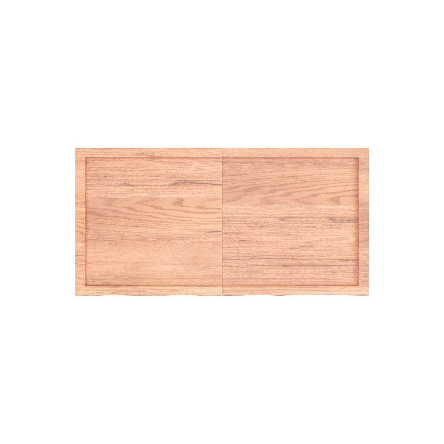 Surface de table vidaXL brun clair 120x60x(2-4) cm chêne massif traité