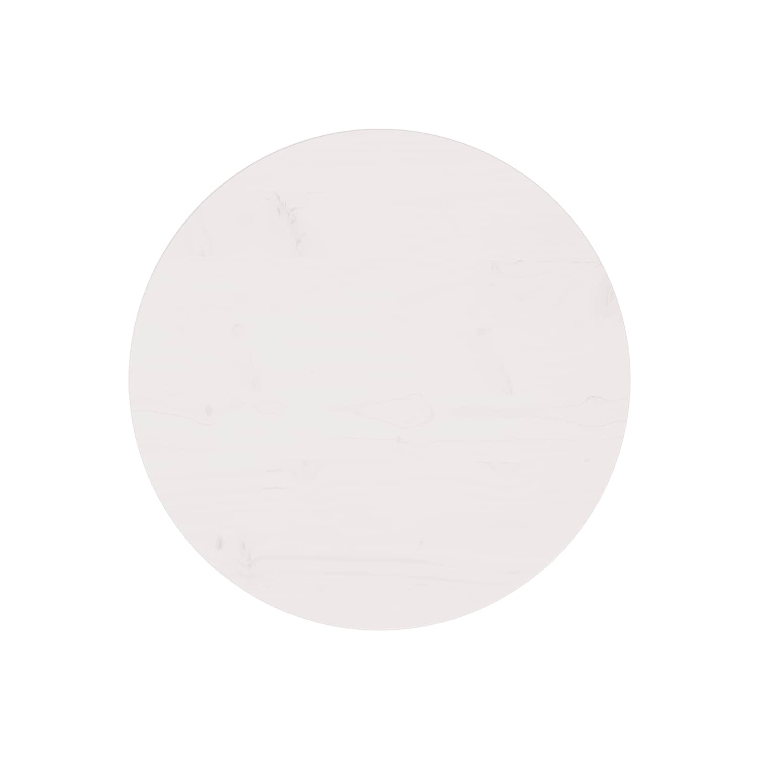 vidaXL Table Top White Ø60x2.5 cm Solid Wood Pine