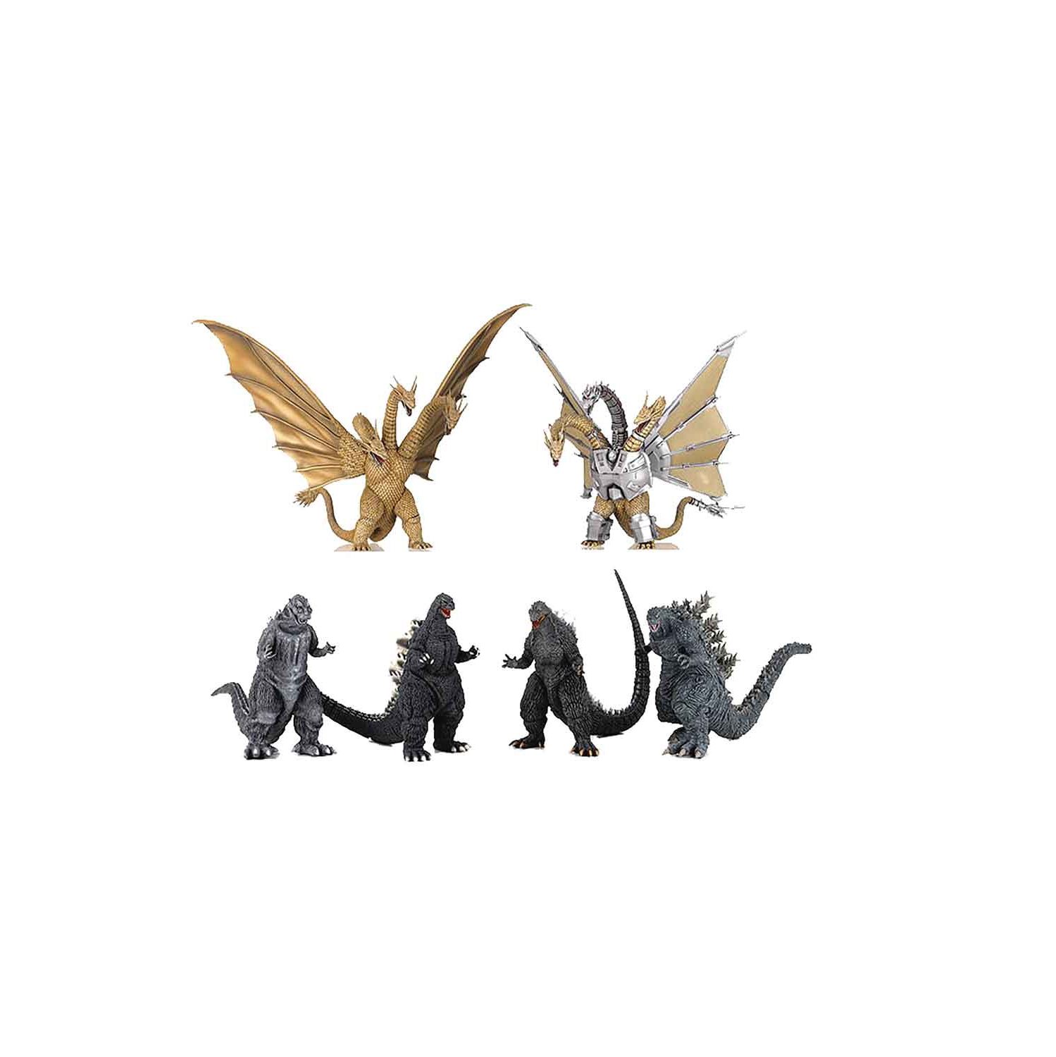 History Of Godzilla 4 Inch Static Figure Hyper Model Trading - Set of 6 Part 1