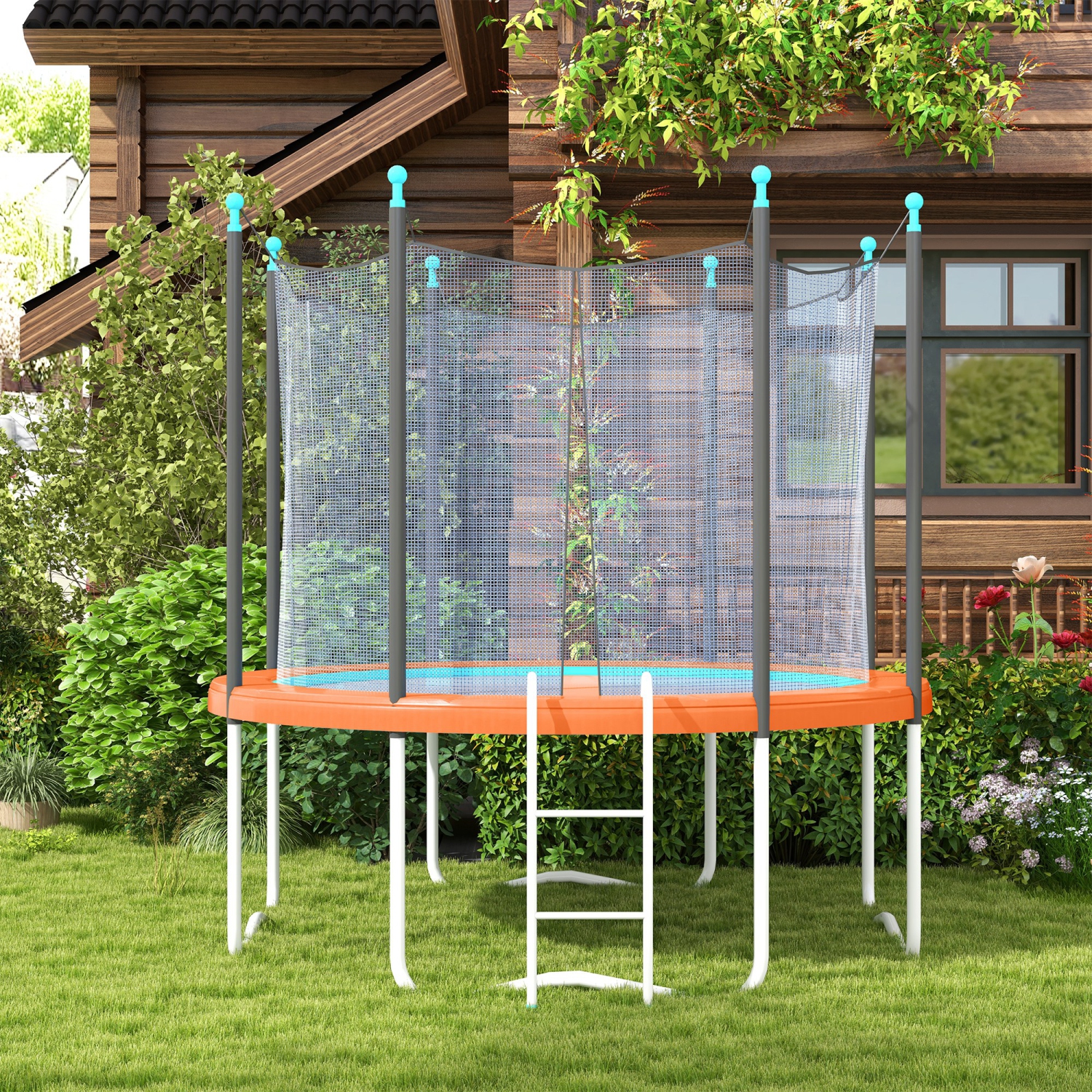 Soozier 12FT Trampoline Spring Cover, Trampoline Pad Replacement, Waterproof and Tear-Resistant, All-Weather Trampoline Accessories, Orange