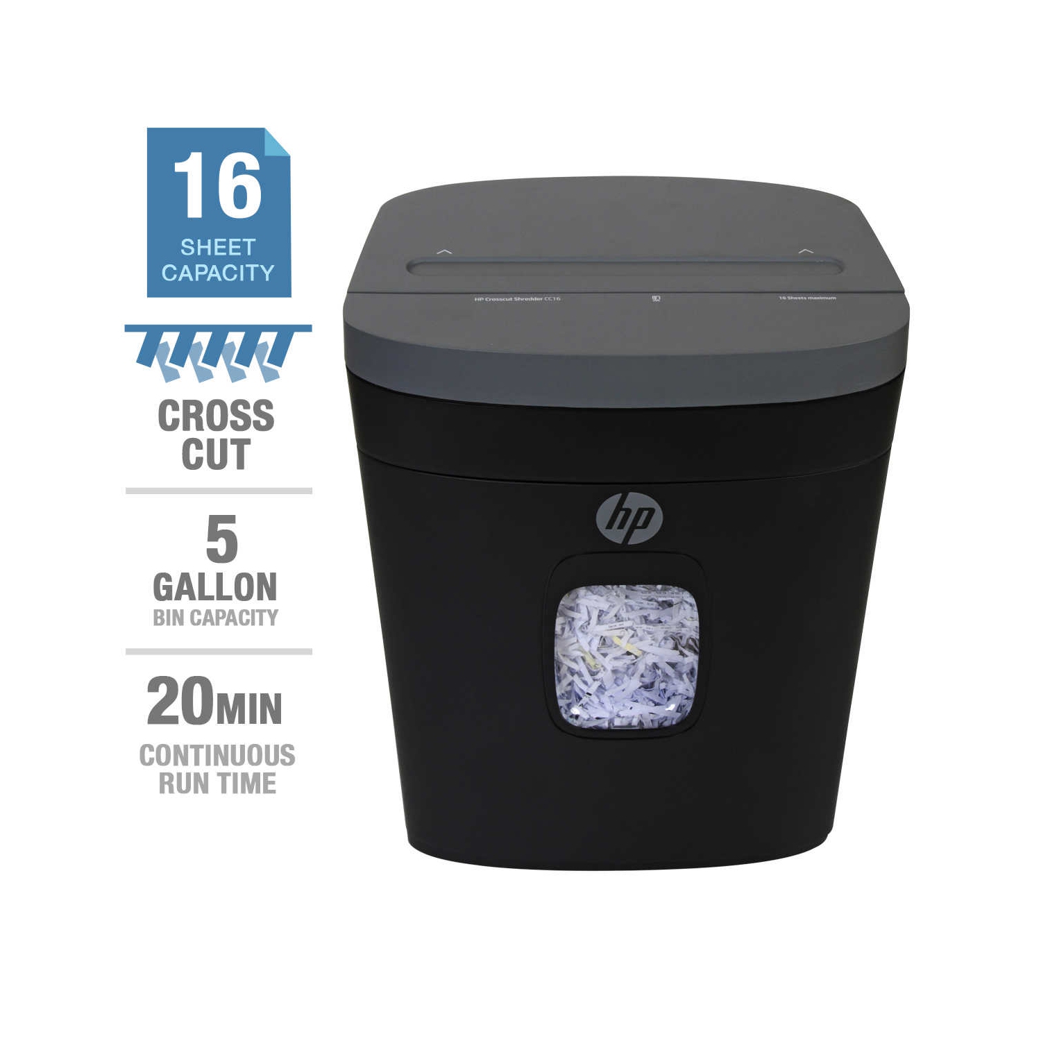 Déchiqueteuse à coupe croisée 16 feuilles CC16 de HP