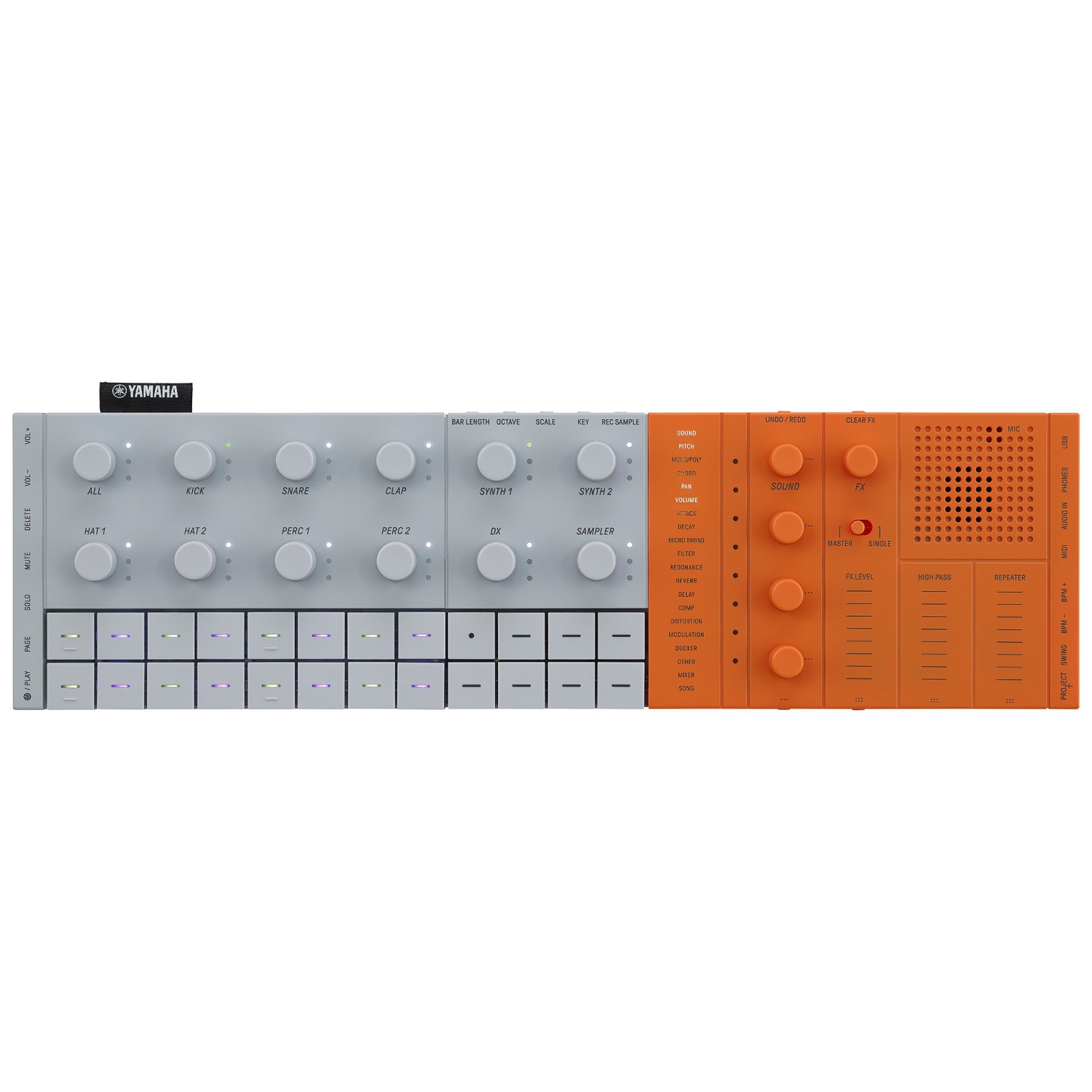 Station de création musicale Seqtrak de Yamaha - Orange