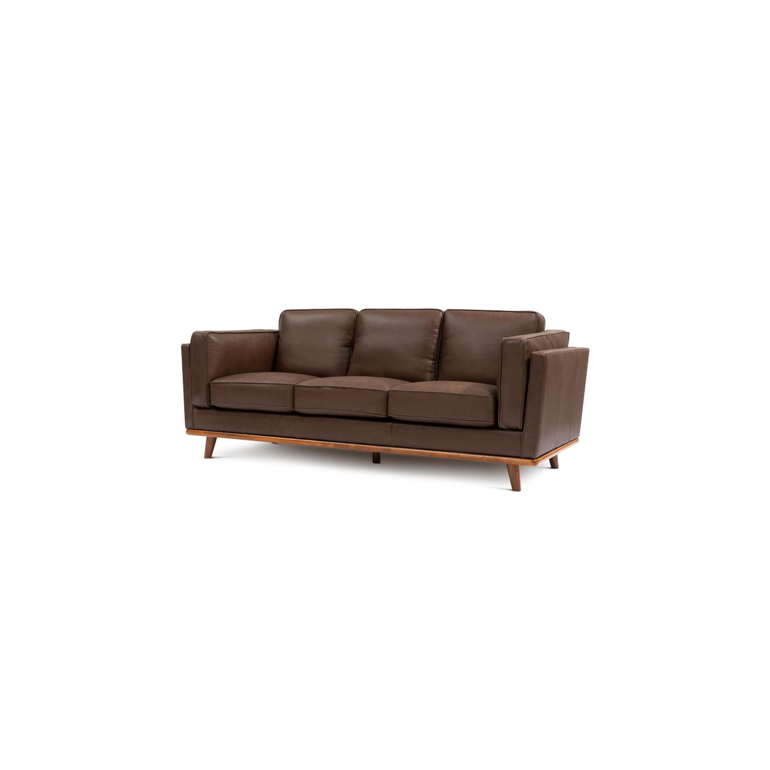 Valencia Artisan Top Grain Leather Three Seats Chocolate