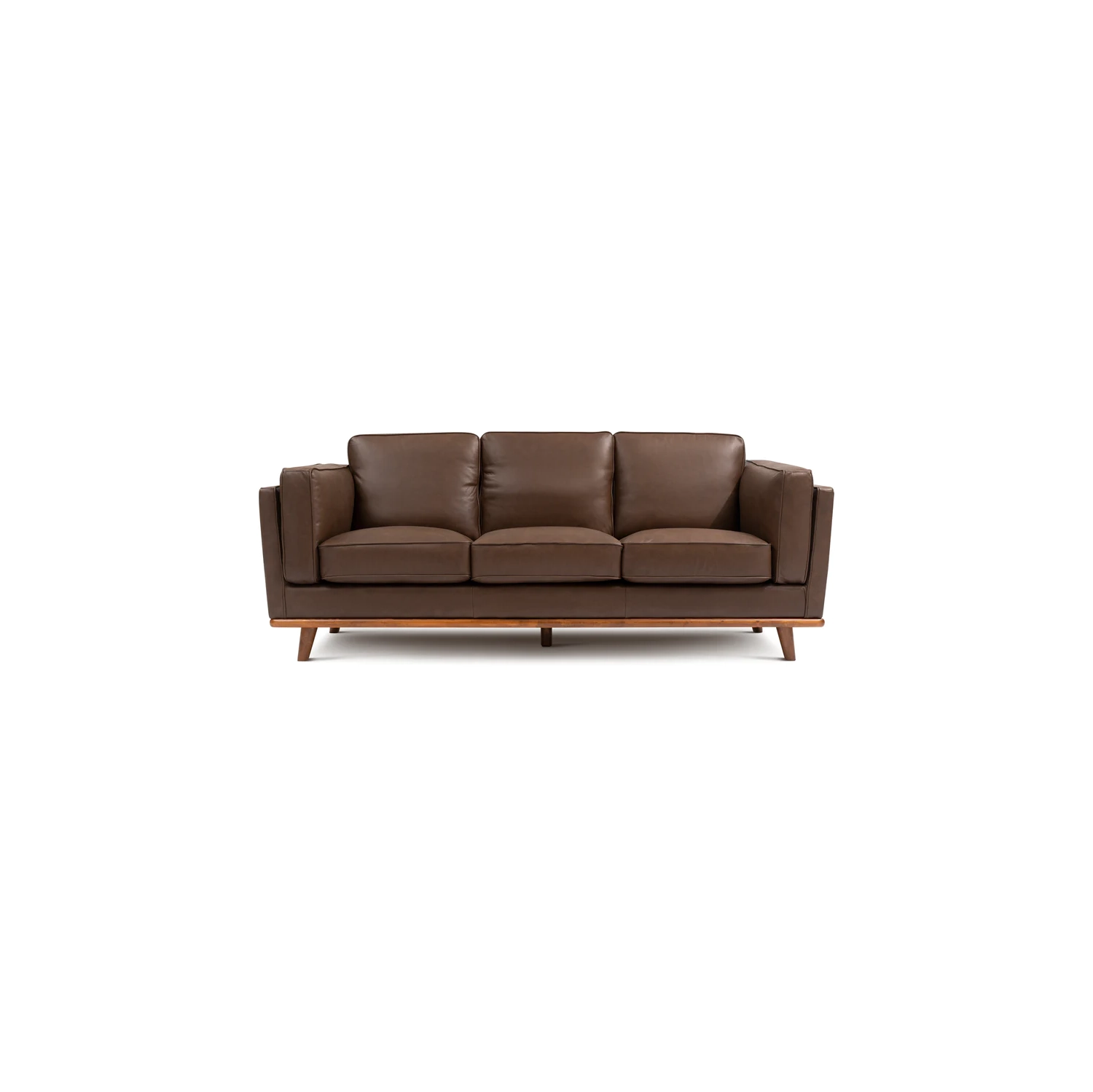 Valencia Artisan Top Grain Leather Three Seats Chocolate