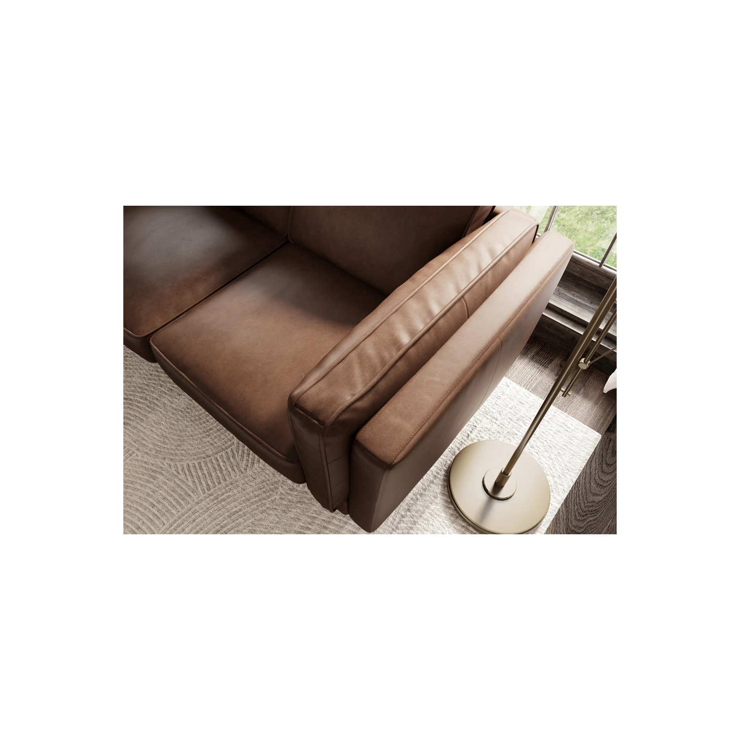 Valencia Artisan Top Grain Leather Three Seats Chocolate
