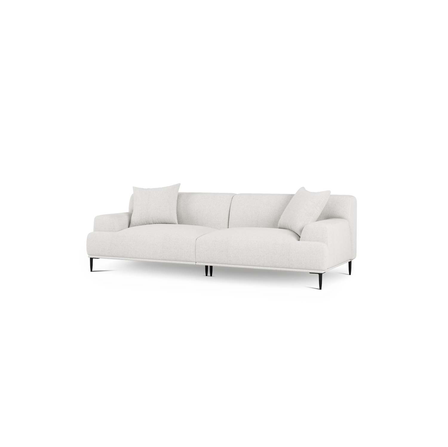 Valencia – Canapé moderne Kotor en tissu, 91&nbsp;po de large, blanc