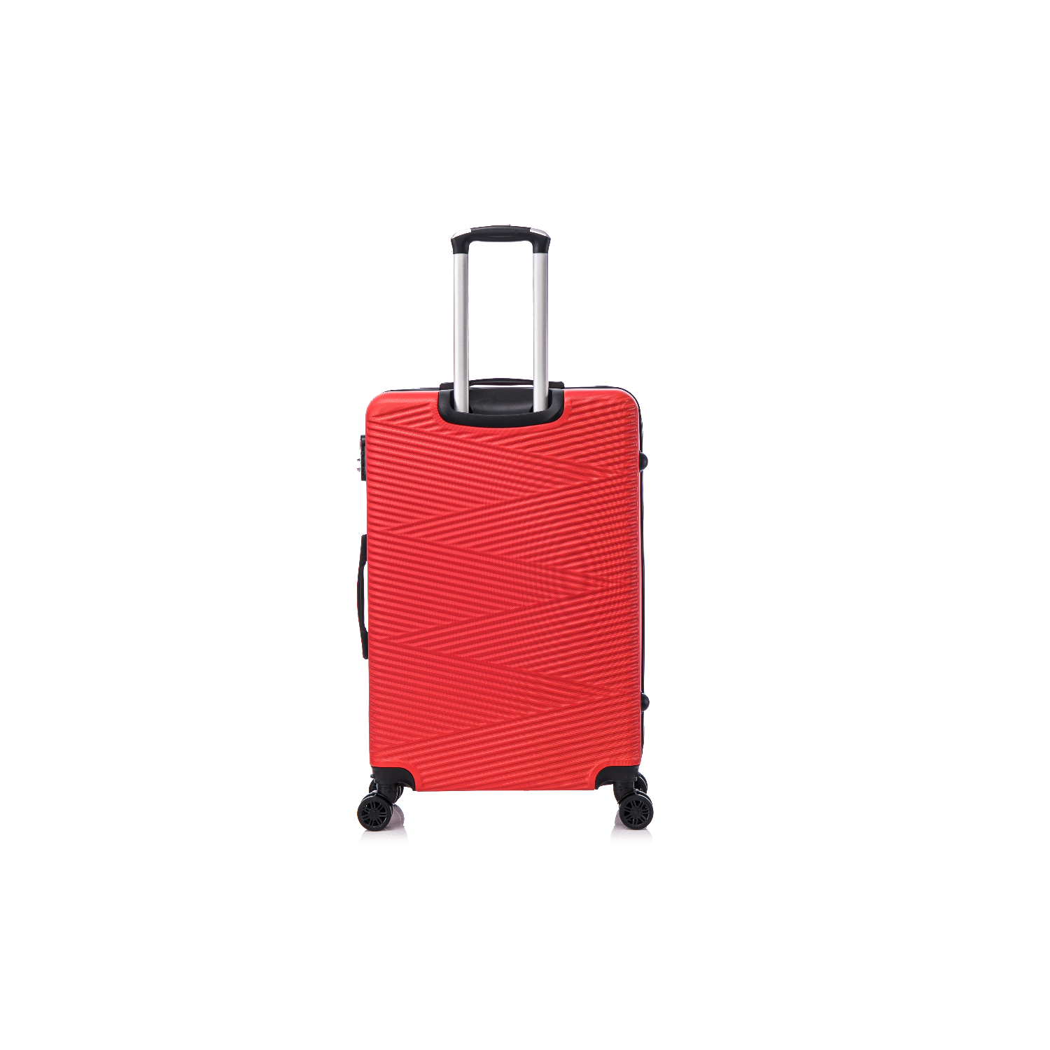 VALISE RIGIDE 3 PIÈCES DE TOSCANO-INTRECCIARE AND DURABLE RÉSISTANT AUX RAYURES - VERMILION RED